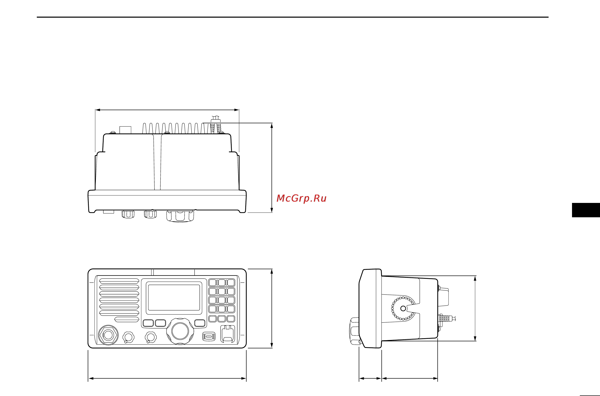 Icom IC-M602 [59/78] I dimensions
