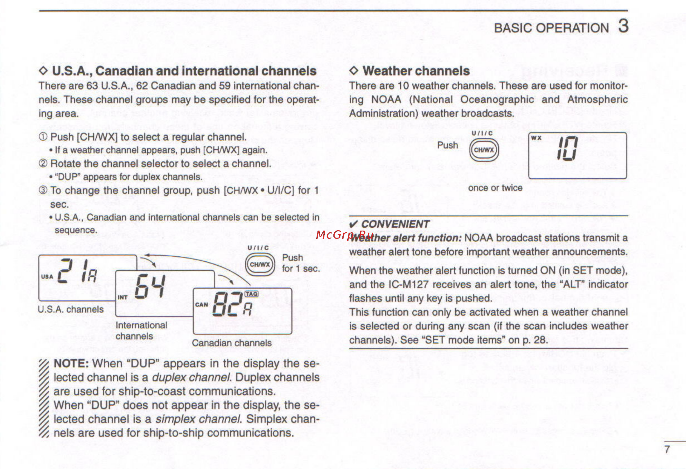 Icom IC-M127 [11/48] Basic operation 3