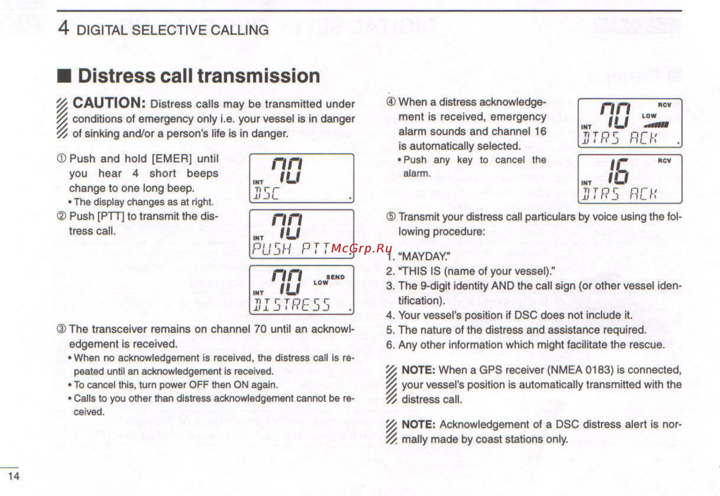 Icom IC-M127 [18/48] Sirs peu