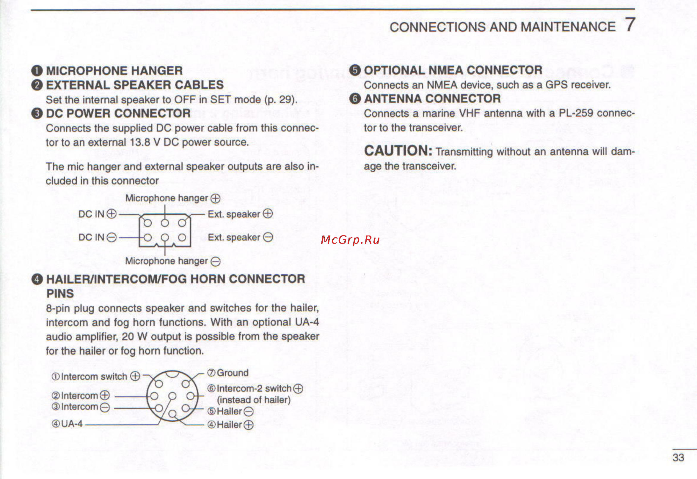 Icom IC-M127 [37/48] Caution