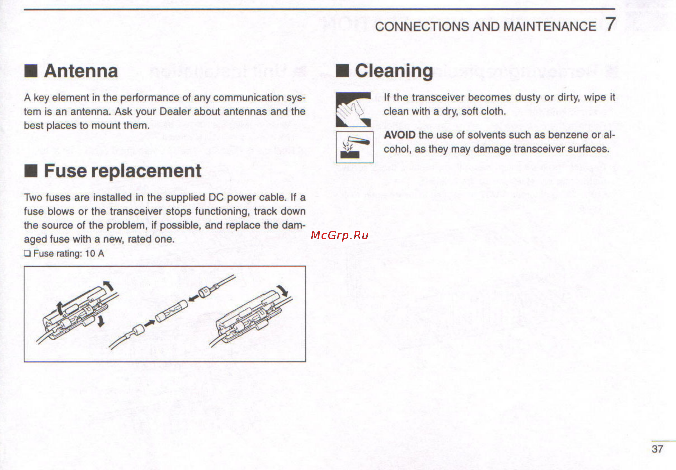 Icom IC-M127 [41/48] Antenna cleaning