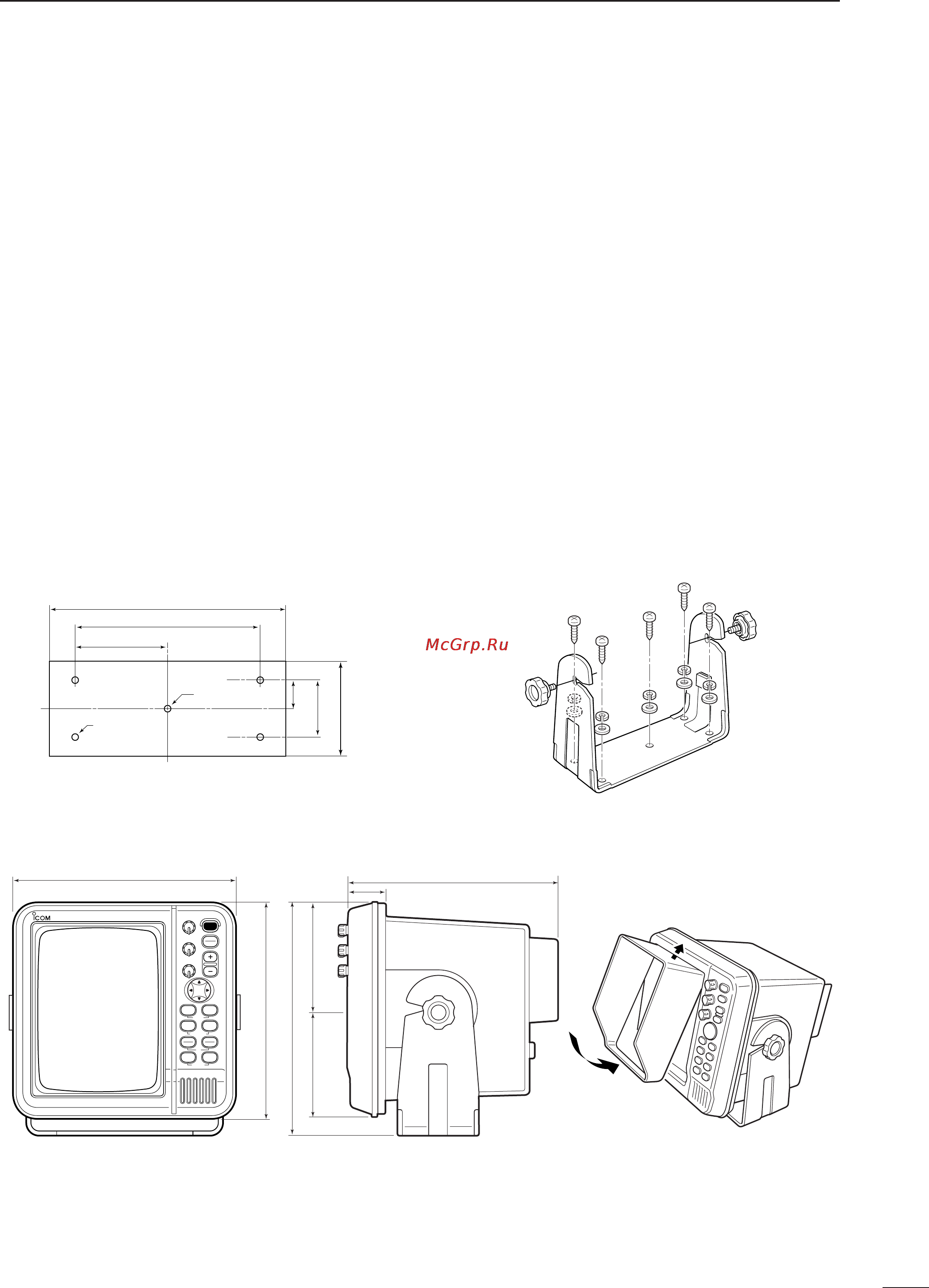 Icom MR-1000T2 [29/47] I installing the display unit