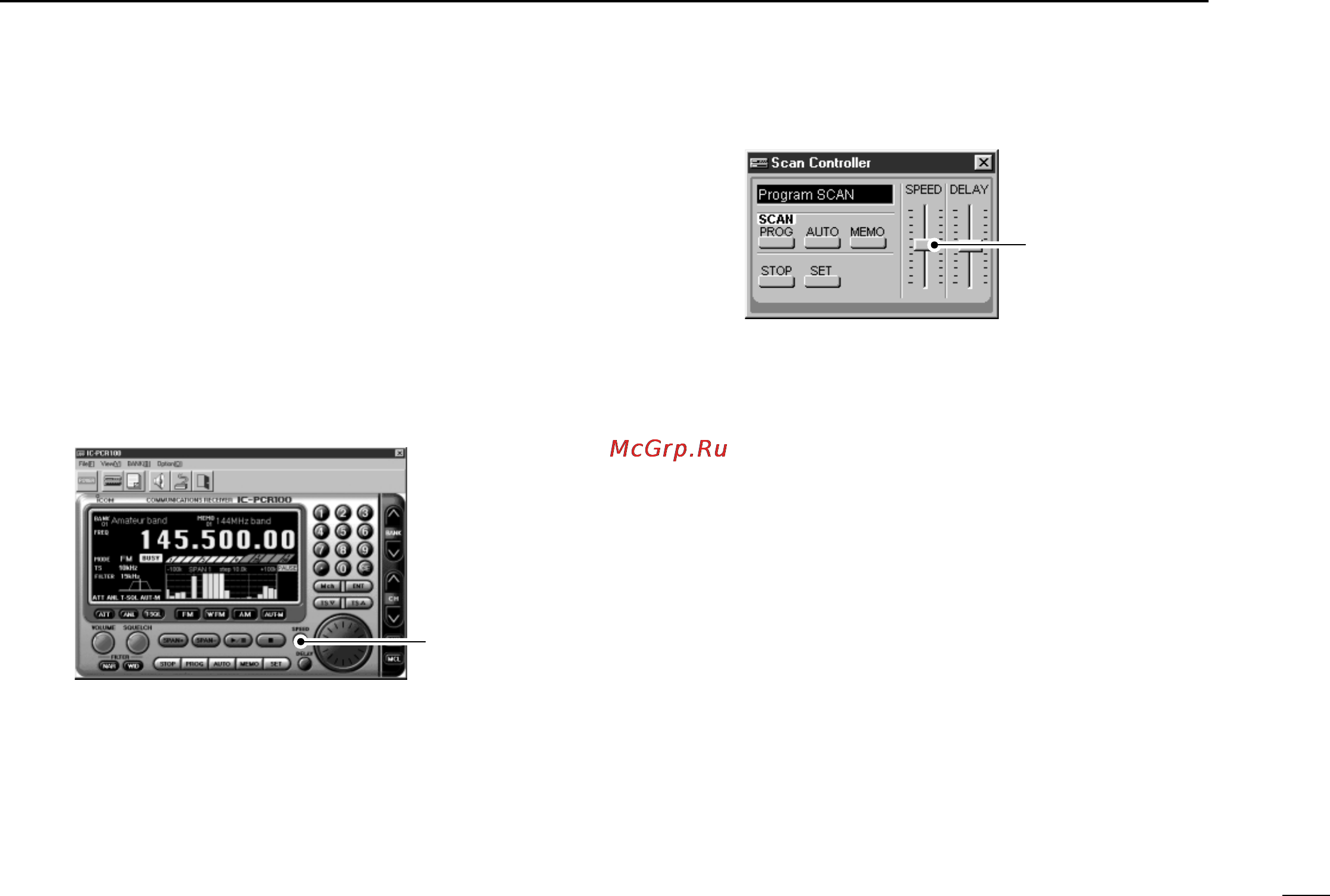 Icom IC-PCR100 [37/44] I scan speed setting