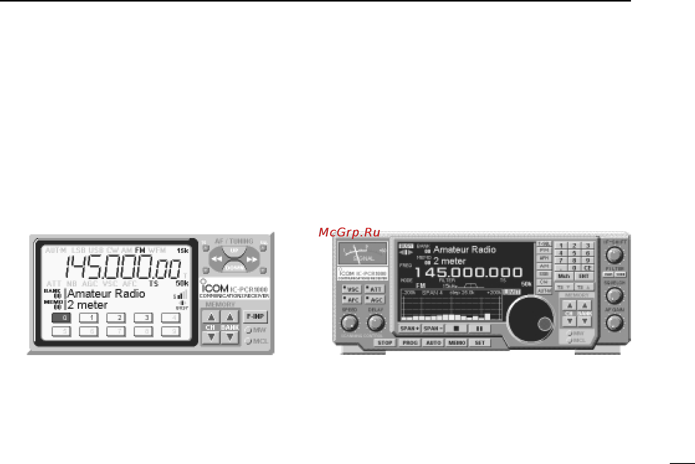Icom IC-PCR1000 [13/16] I communications receiver screen