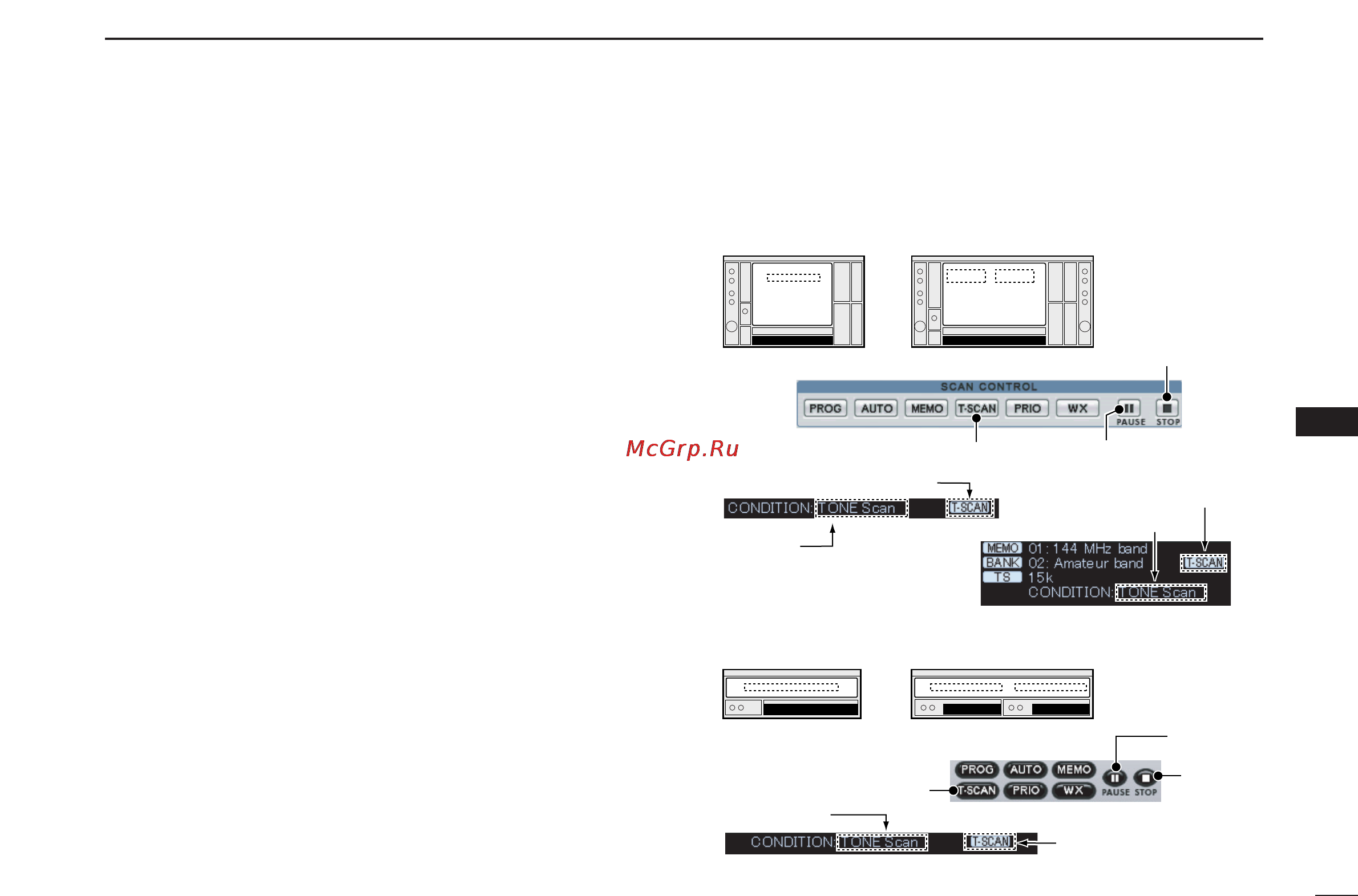 Icom IC-PCR2500 [105/148] Tone scan operation