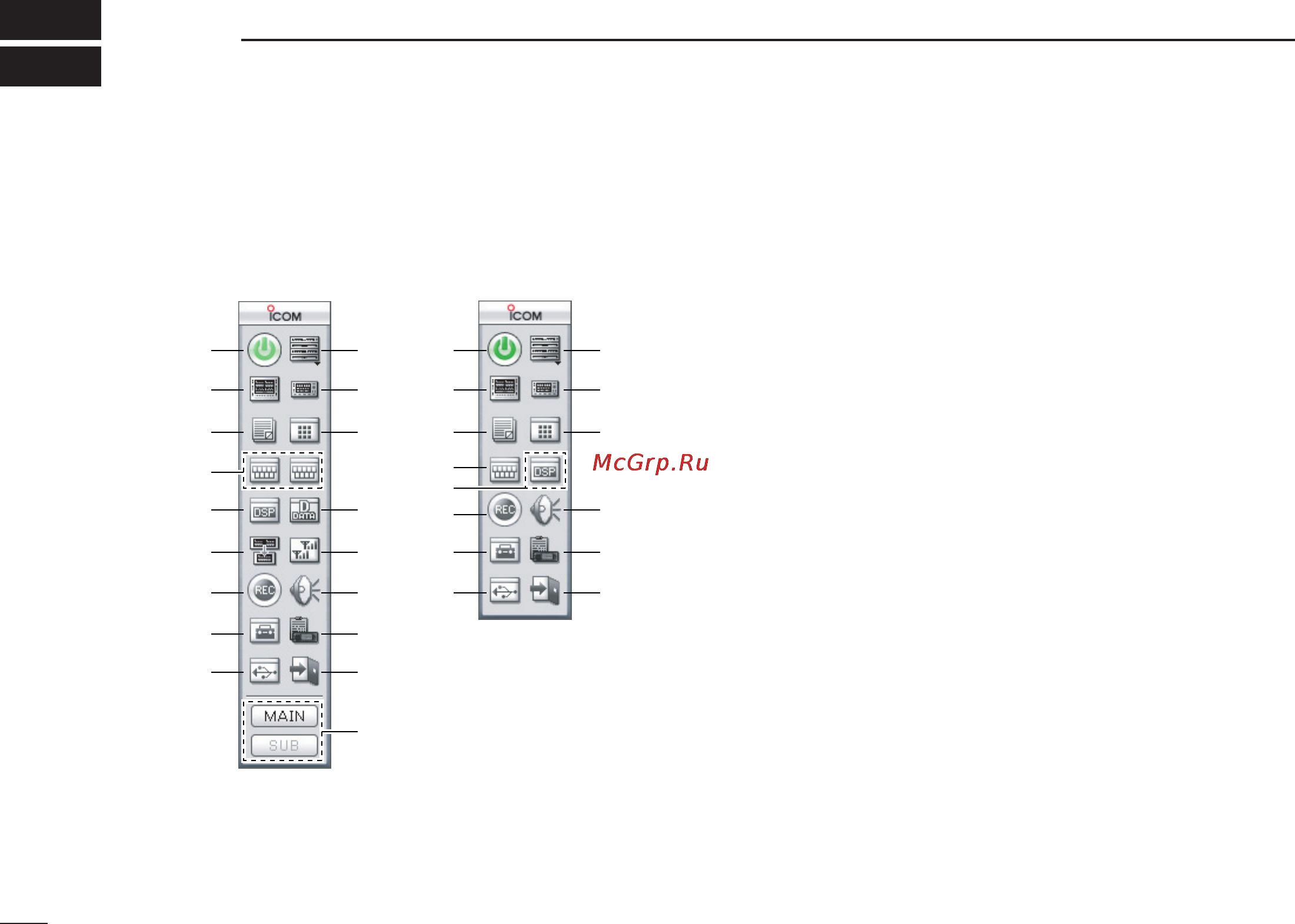 Icom IC-PCR2500 [38/148] Panel description