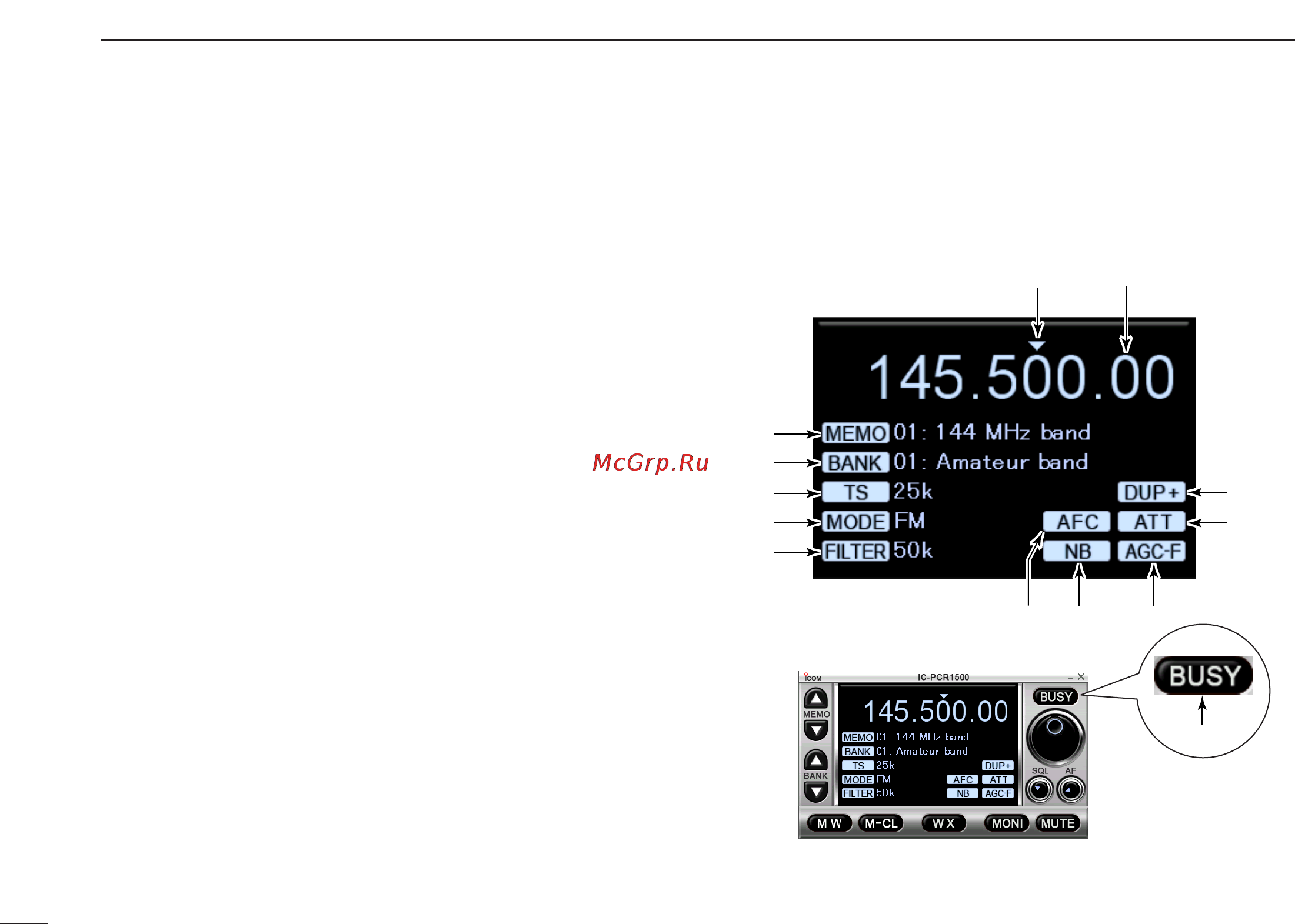 Icom IC-PCR2500 [48/148] D function display on simple screen