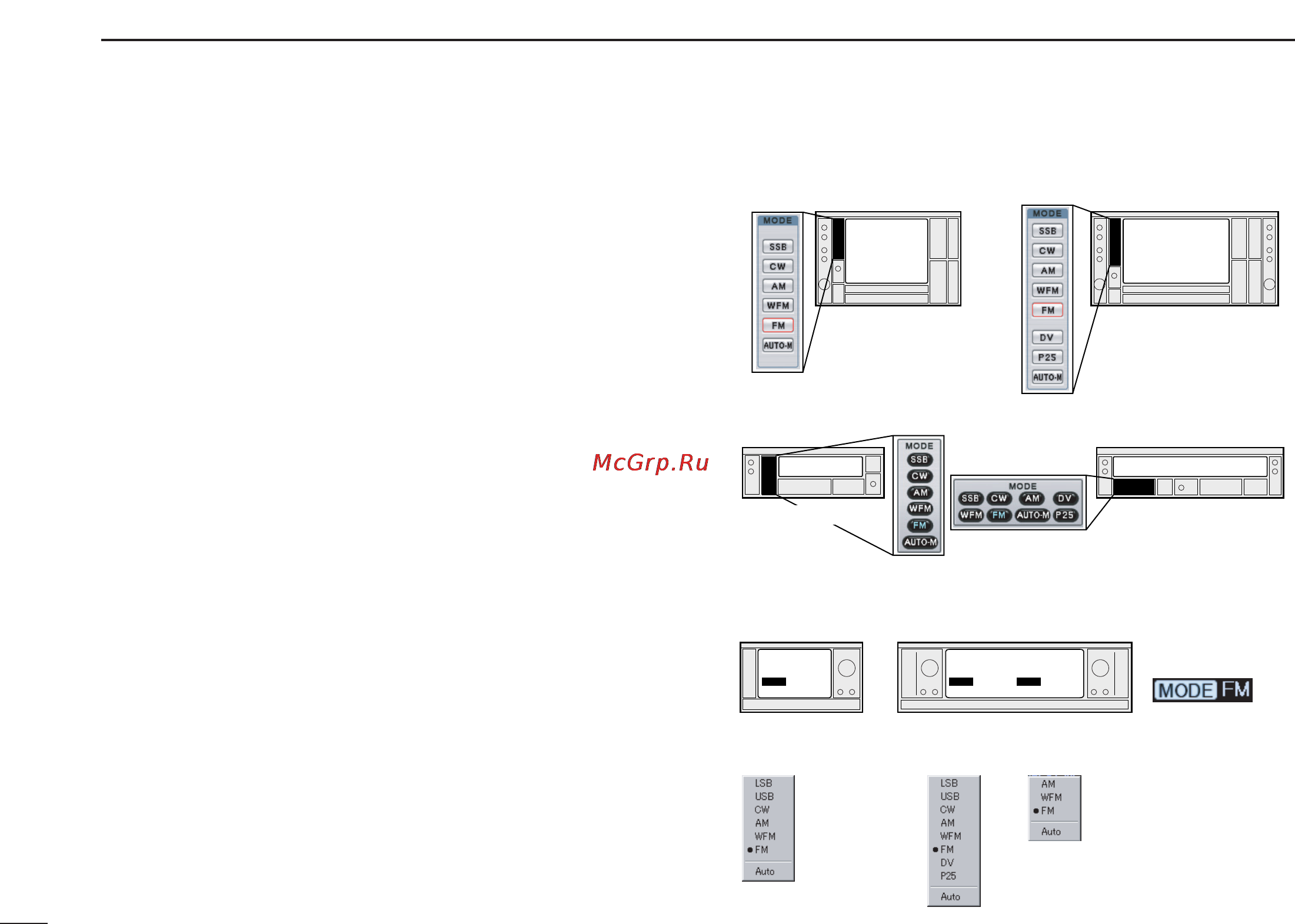 Icom IC-PCR2500 [62/148] Receive mode selection