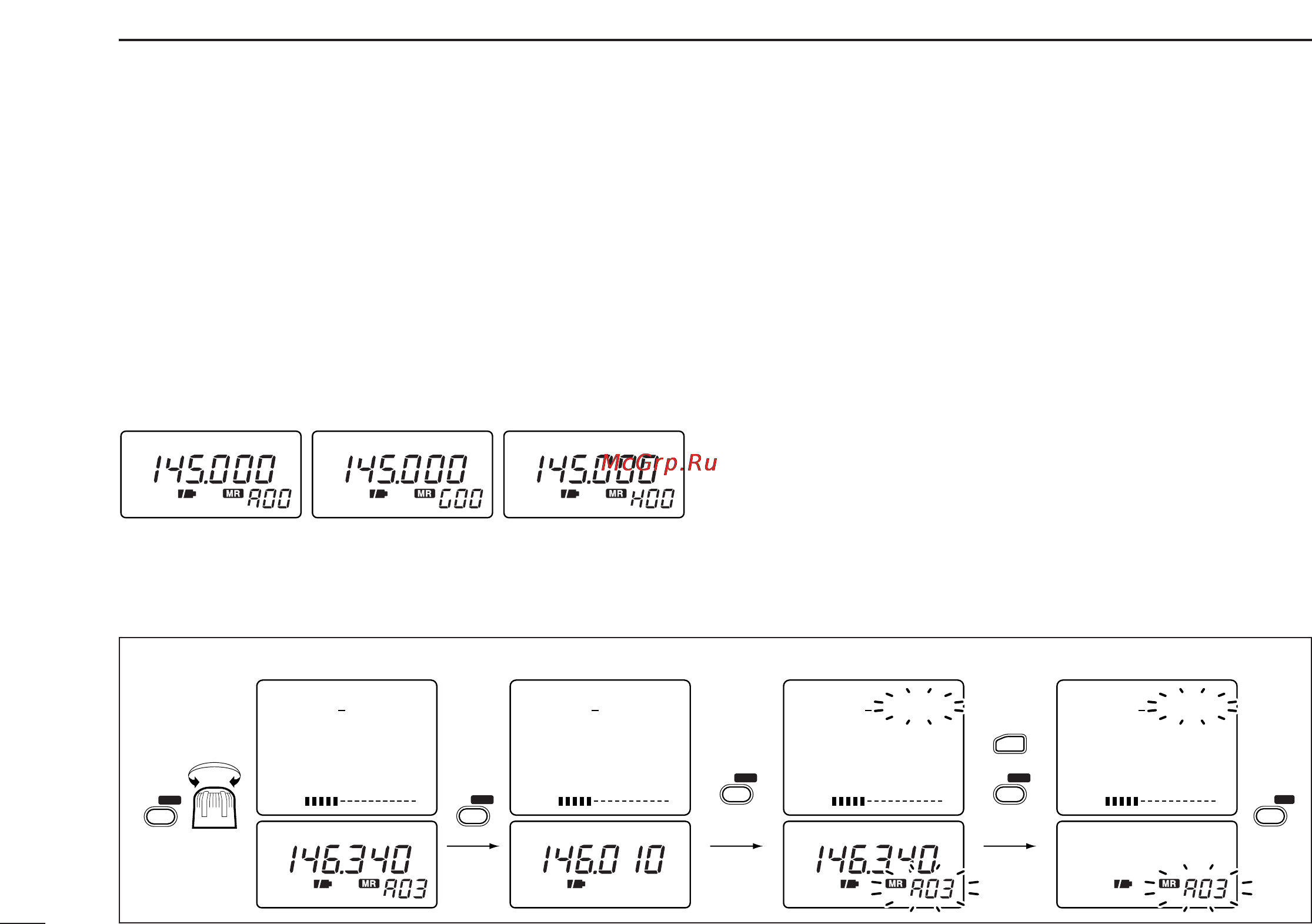 Icom IC-R3 [20/64] I memory bank selection