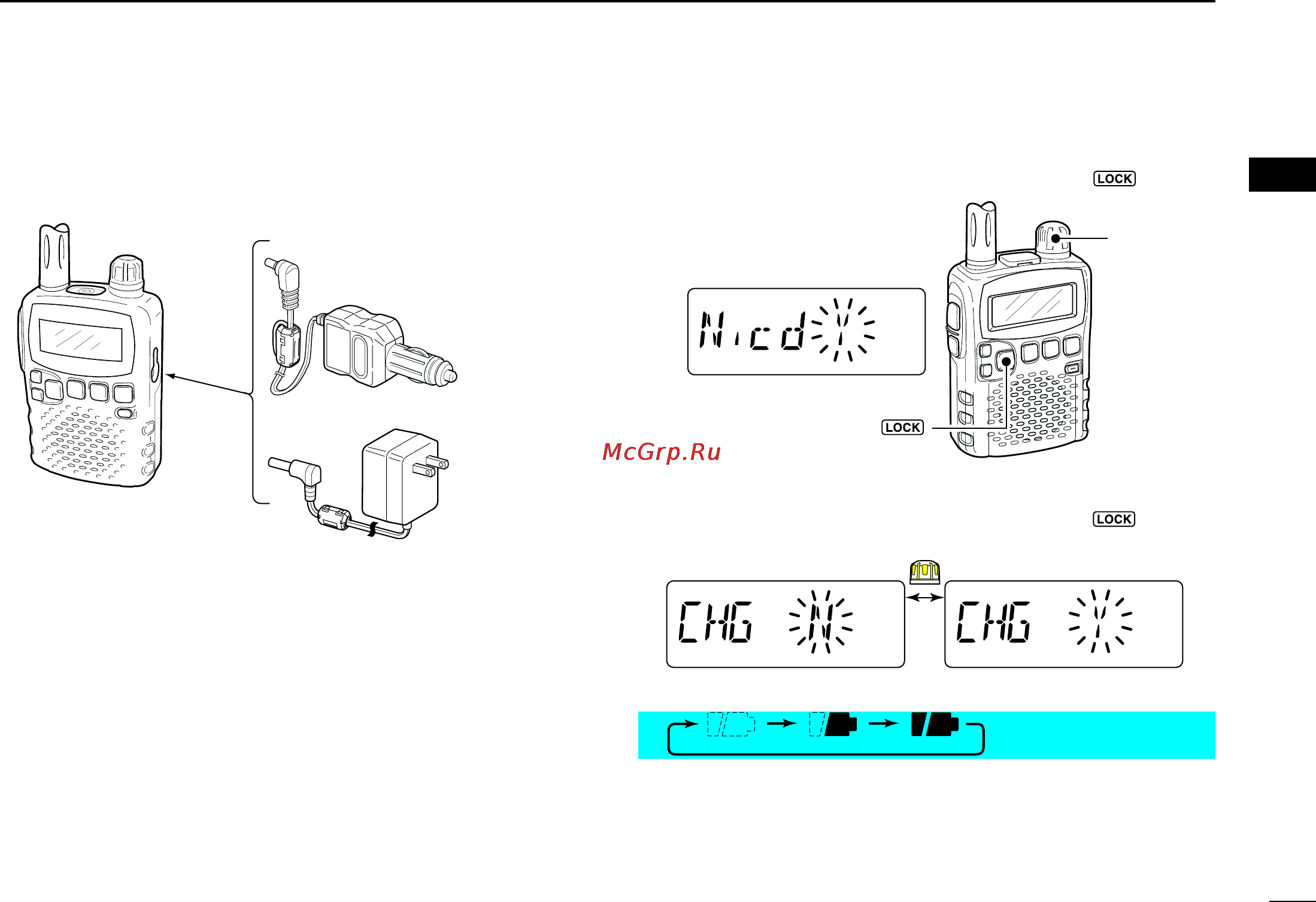 Icom IC-R5 [17/80] I battery charging