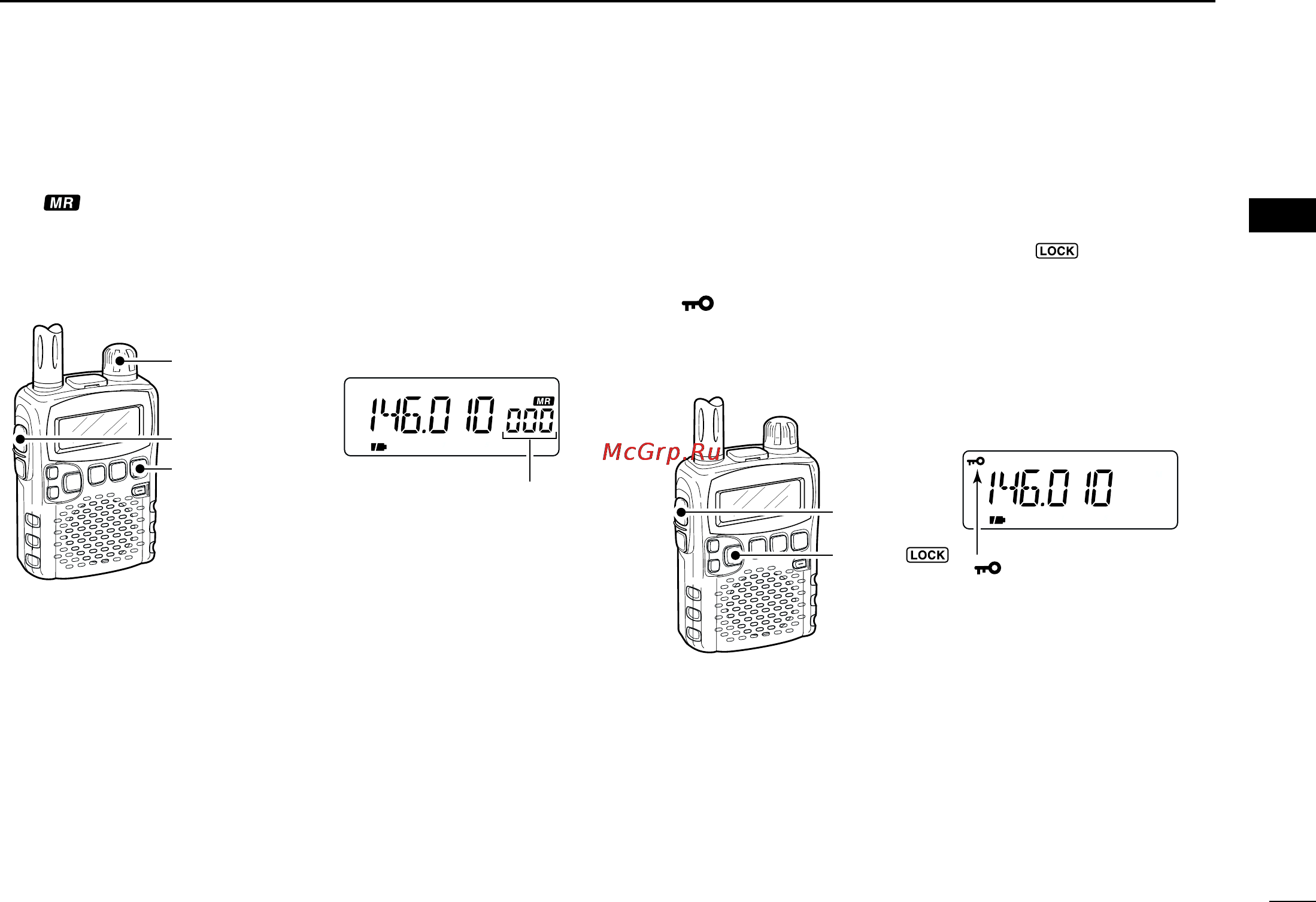 Icom IC-R5 [21/80] I lock function