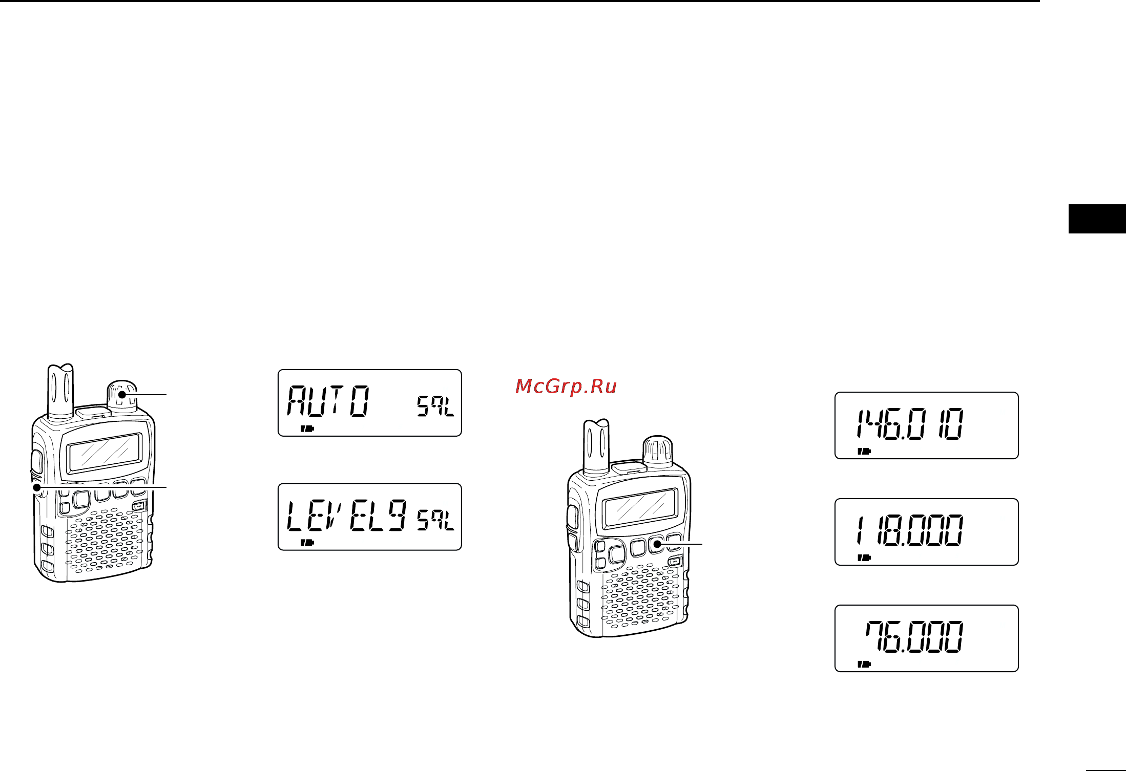 Icom IC-R5 [23/80] I receive mode selection