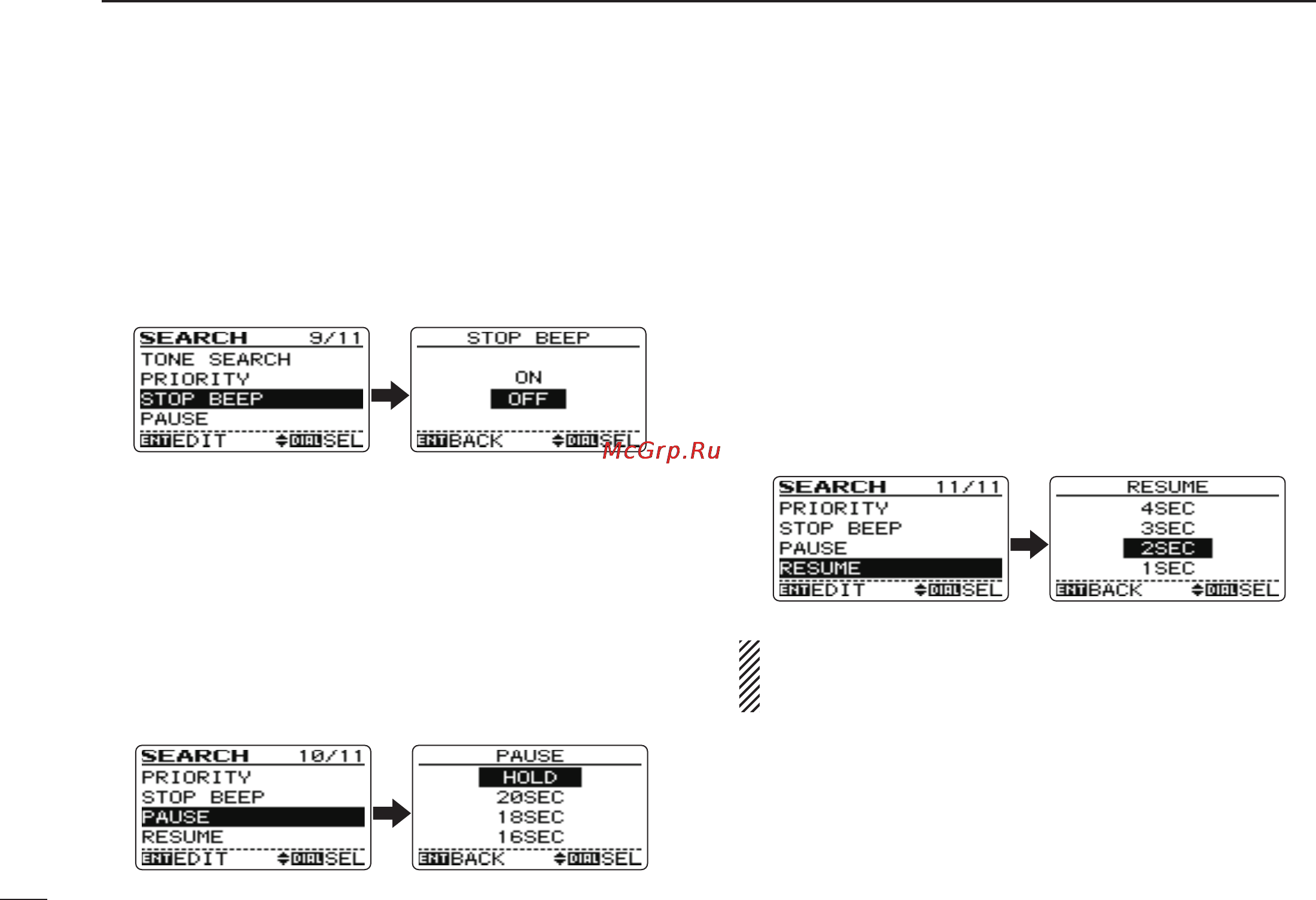 Icom IC-RX7 [48/108] Other search menu items