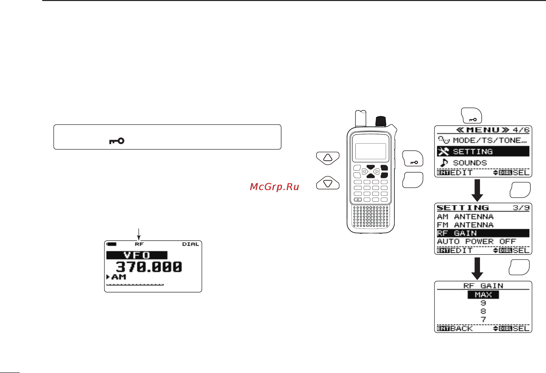 Icom IC-RX7 [82/108] Rf gain