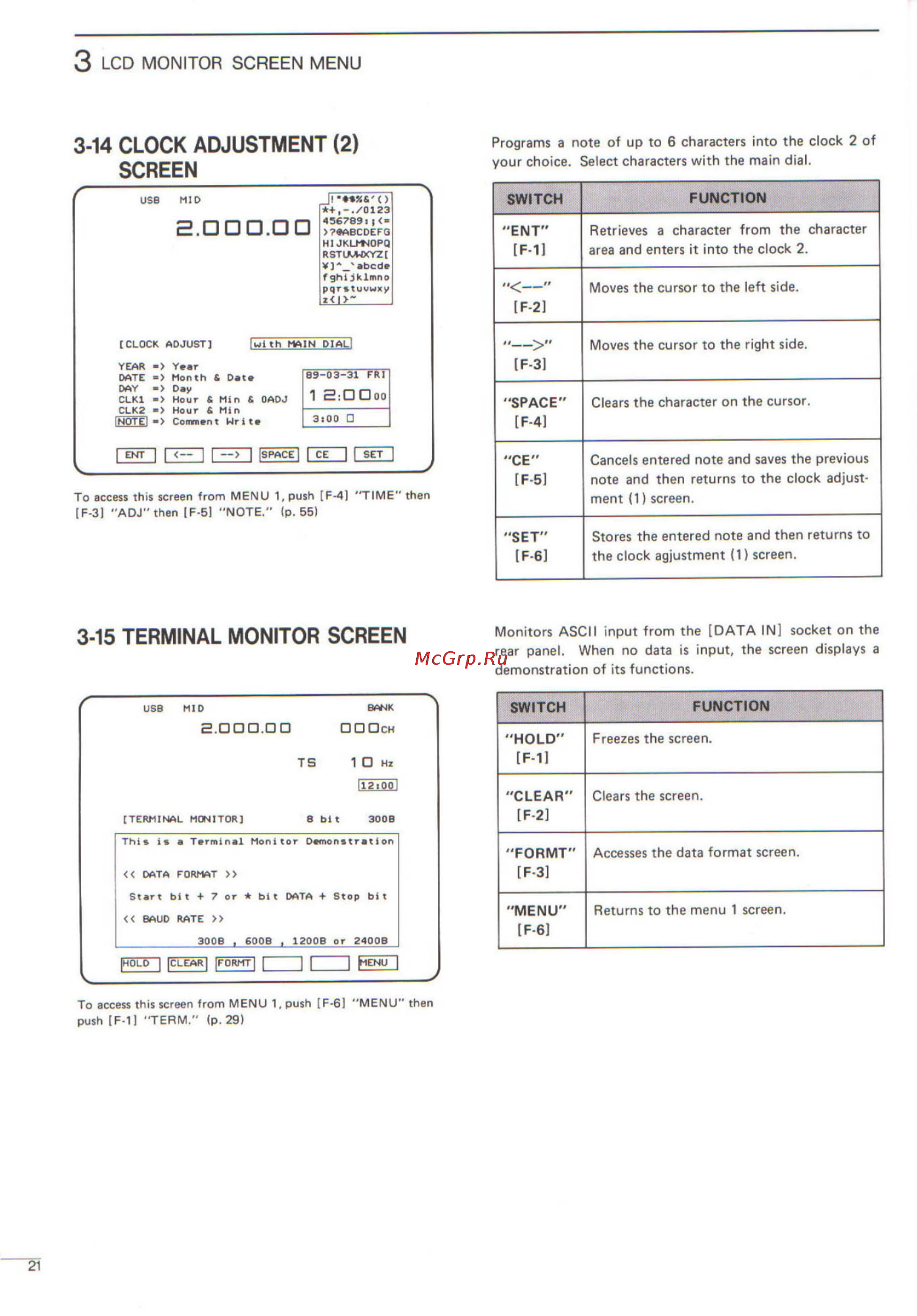 Icom IC-R9000L [24/72] 14 clock adjustment 2