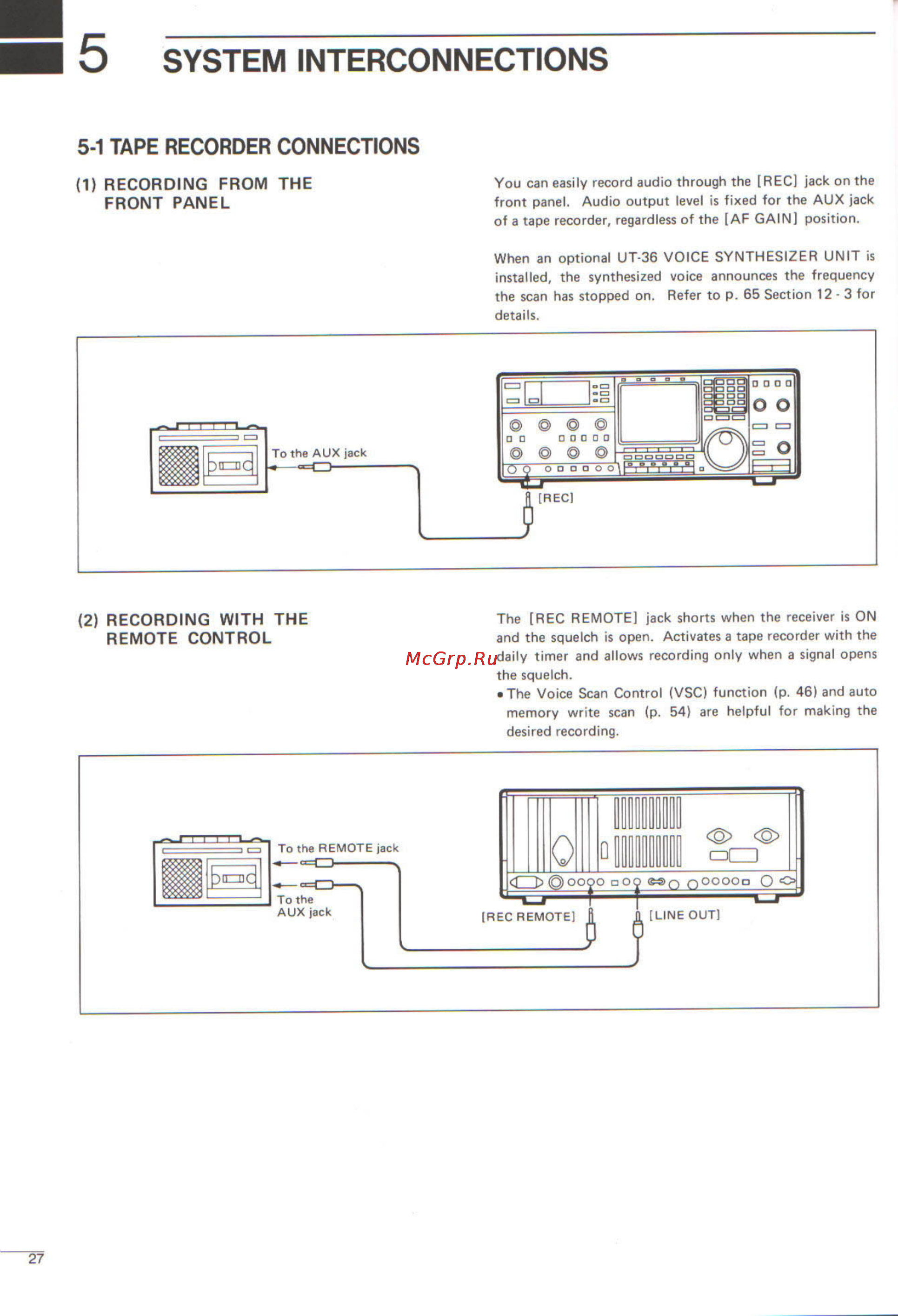 Icom IC-R9000L [30/72] I 5 system interconnections