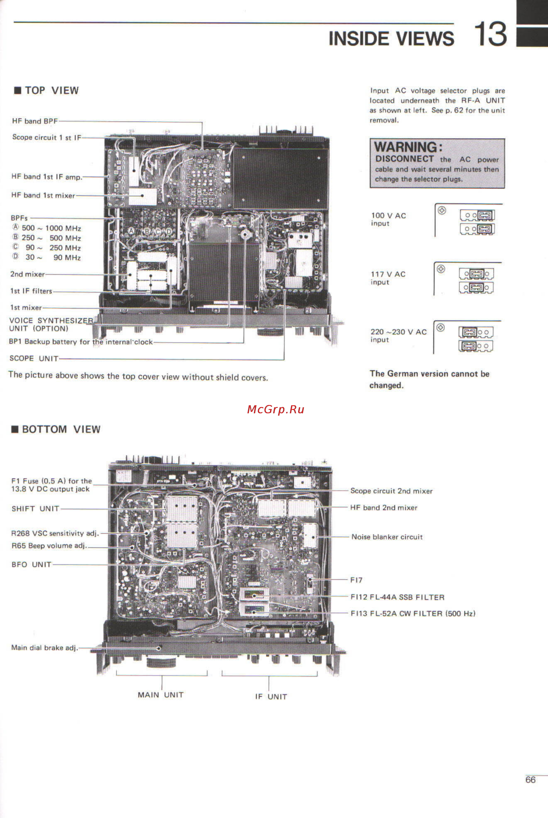 Icom IC-R9000L [69/72] Inside views 13