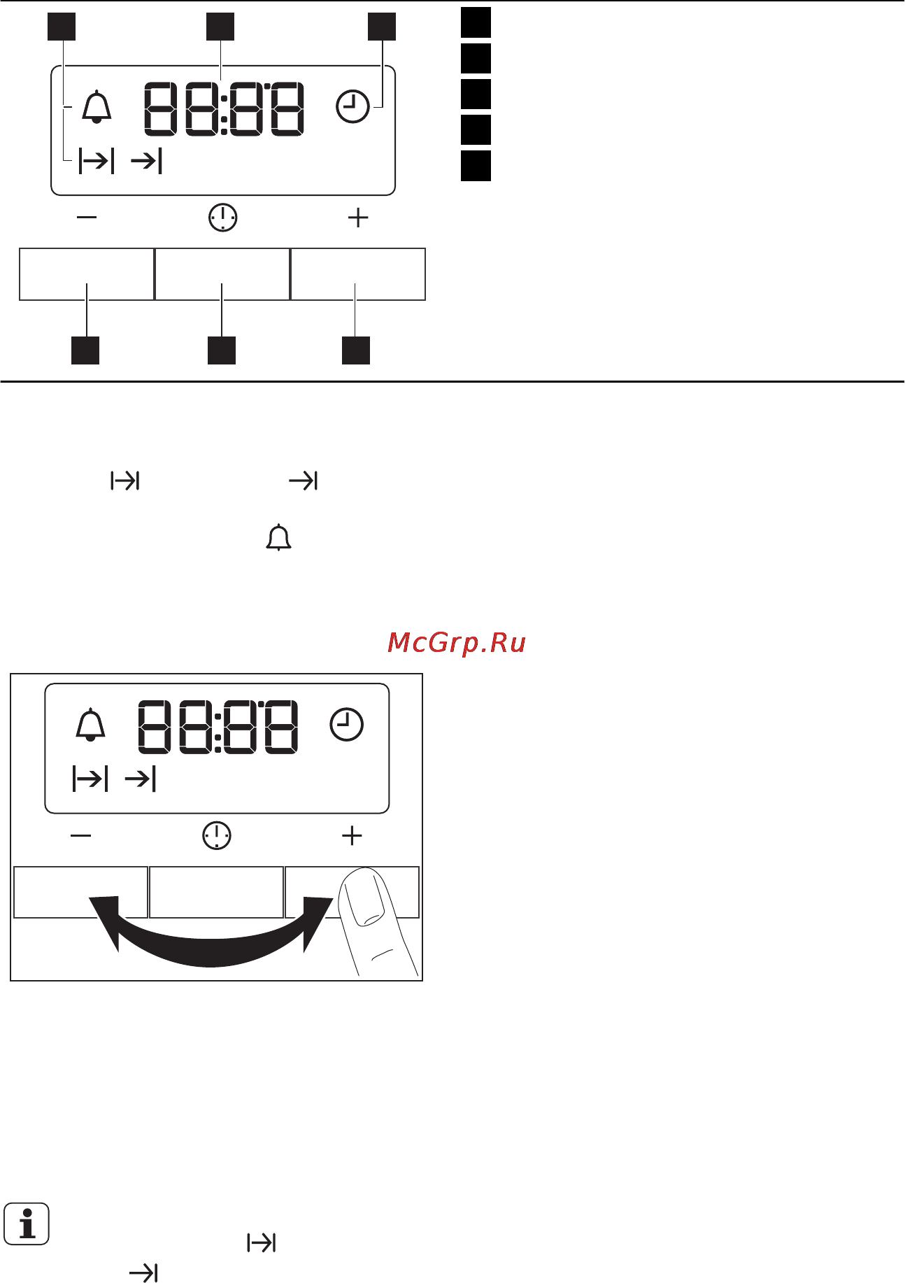 Electrolux EKC54500OX [14/33] Установка функций часов