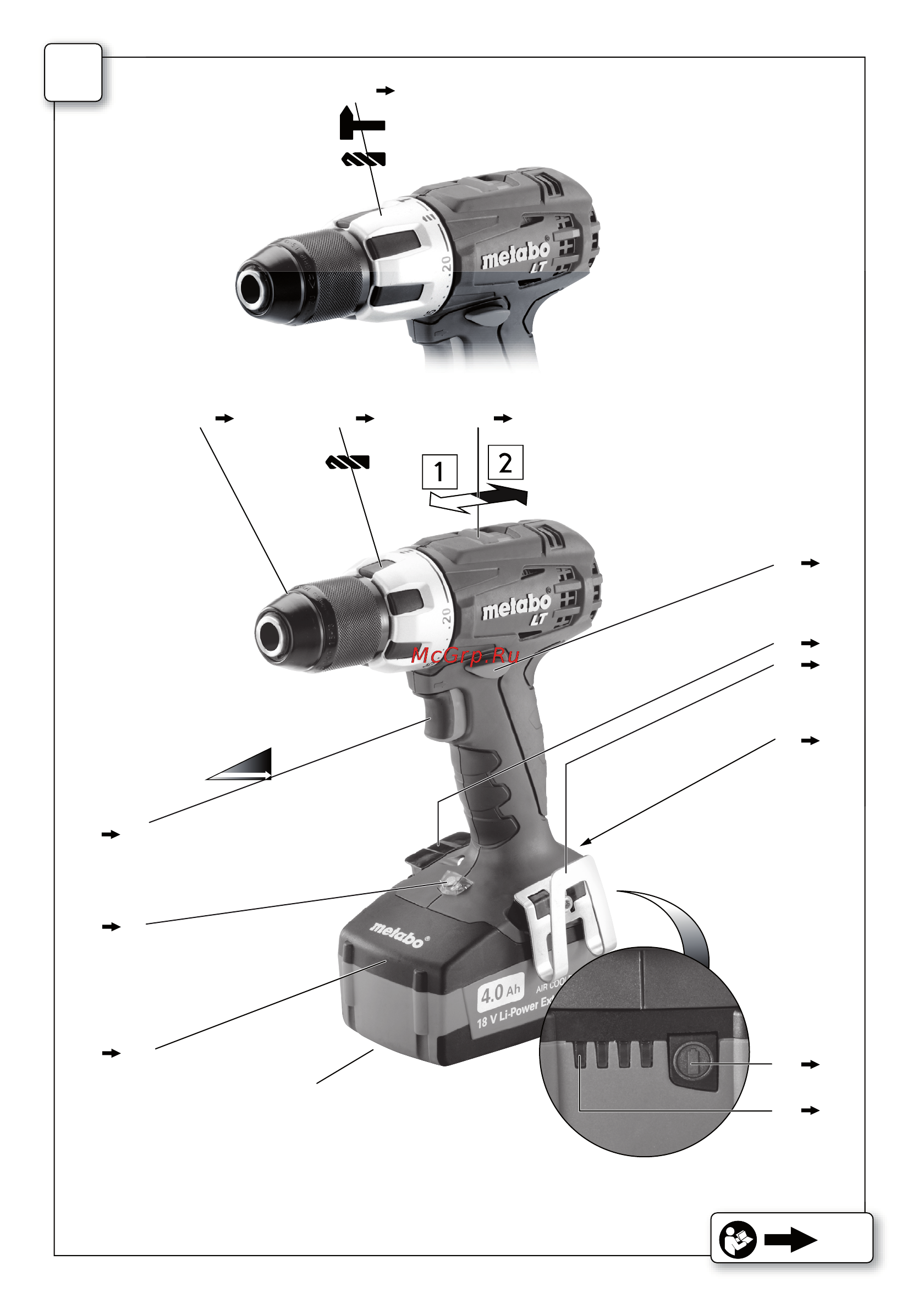 Metabo BS 18 LT Инструкция по эксплуатации онлайн [2/60] 69315
