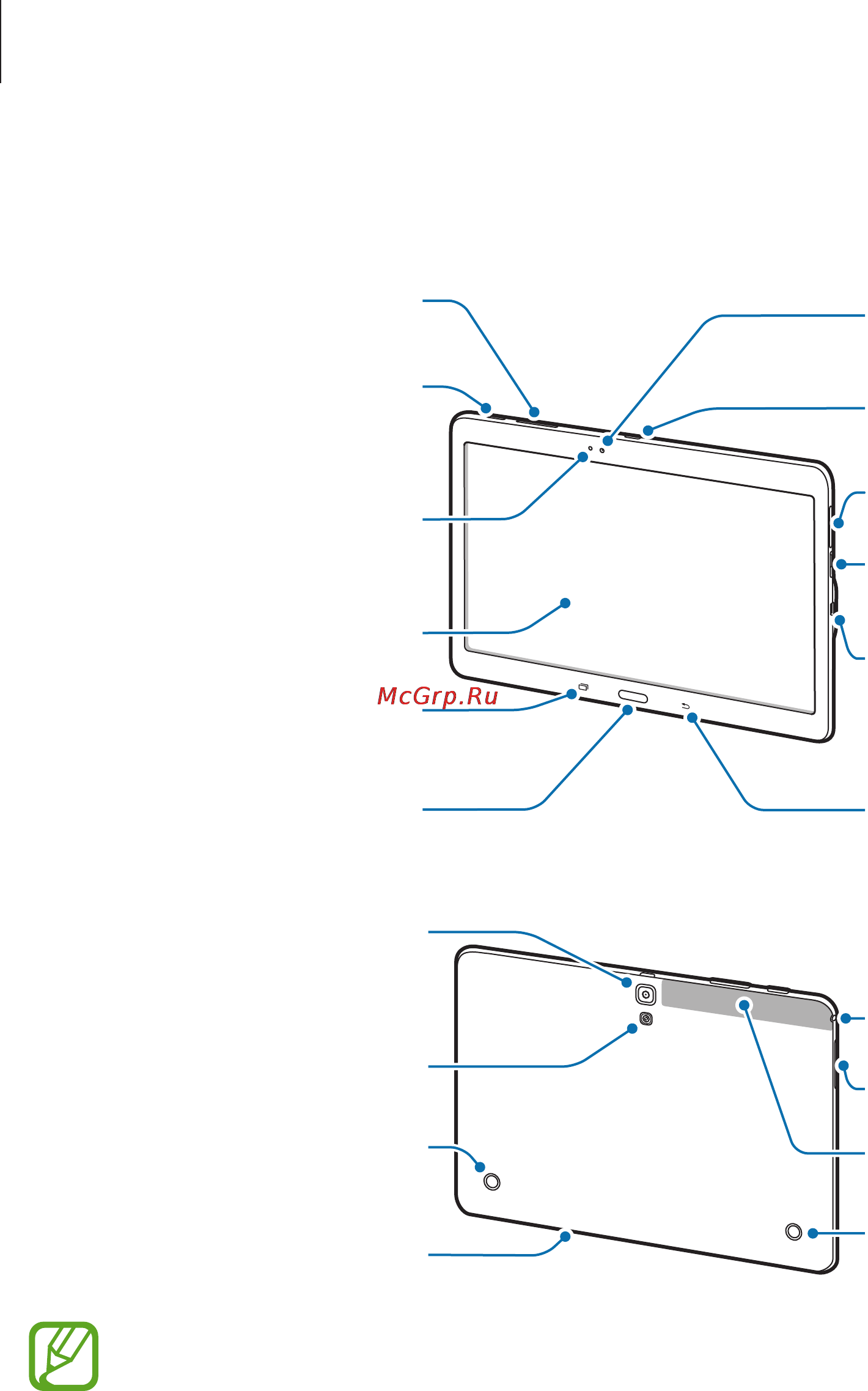 Samsung SM-T800 GALAXY Tab S 10.5 Wi-Fi [8/195] Внешний вид устройства