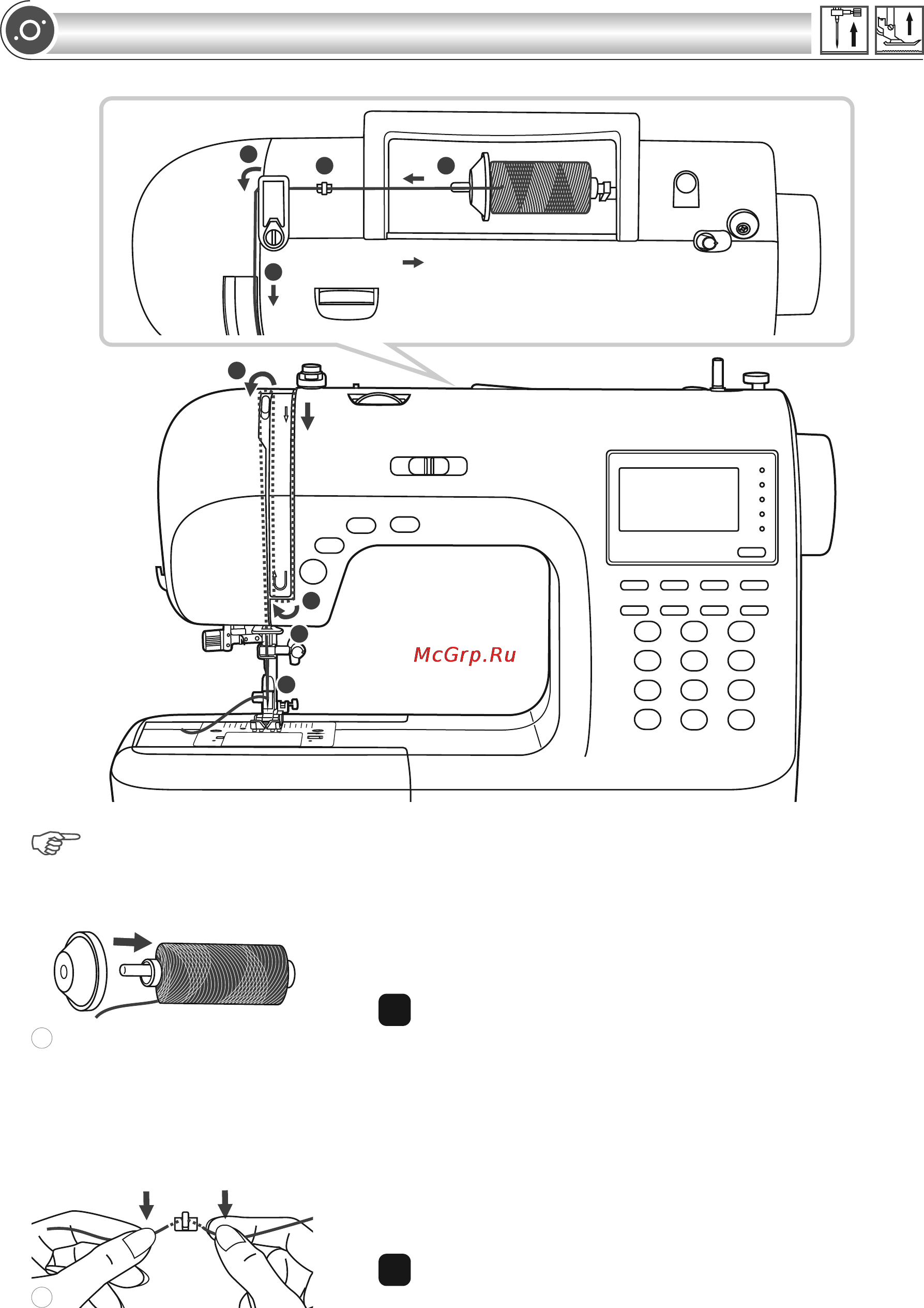 Astralux H50A [18/84] Заправка верхней нити