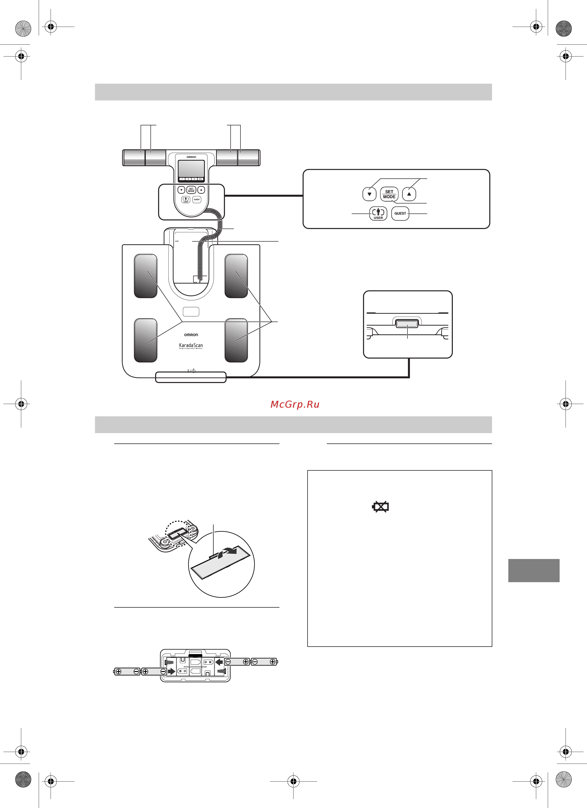 Omron BF508 [53/128] Componenti dell unità