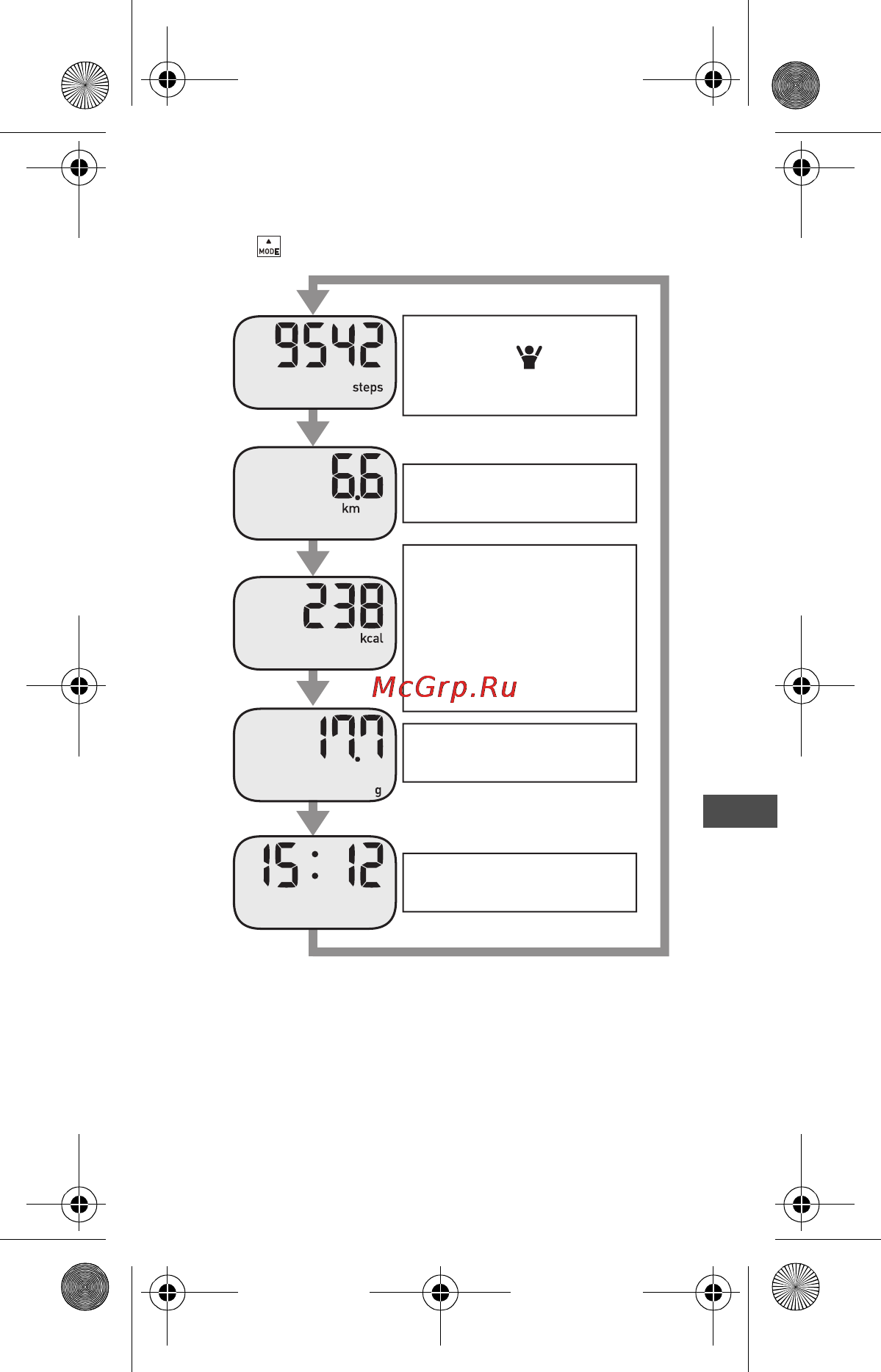 Omron Walking style III (HJ-203) [25/66] Het display bekijken