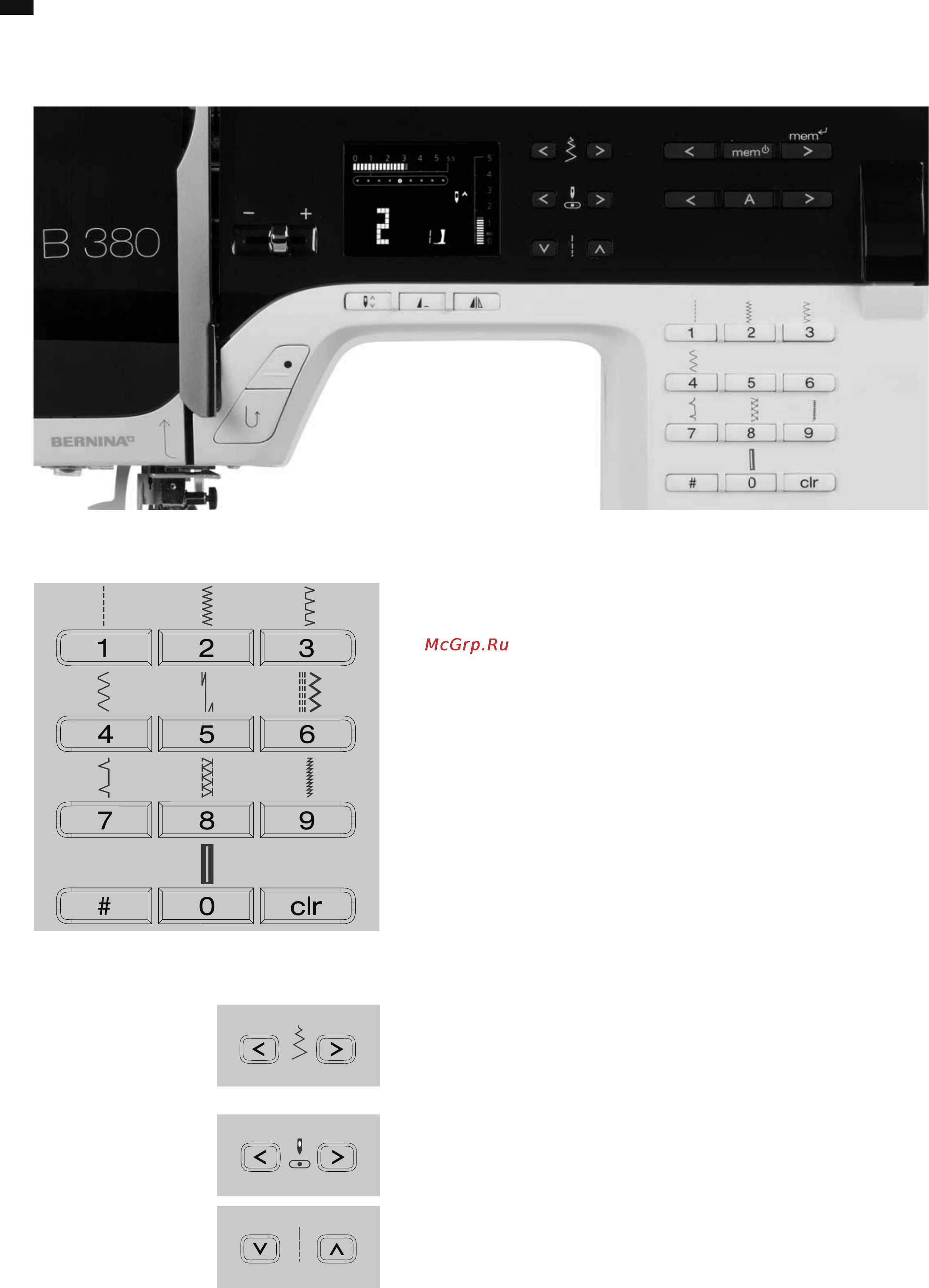 Bernina 350 [24/52] Выбор стежков
