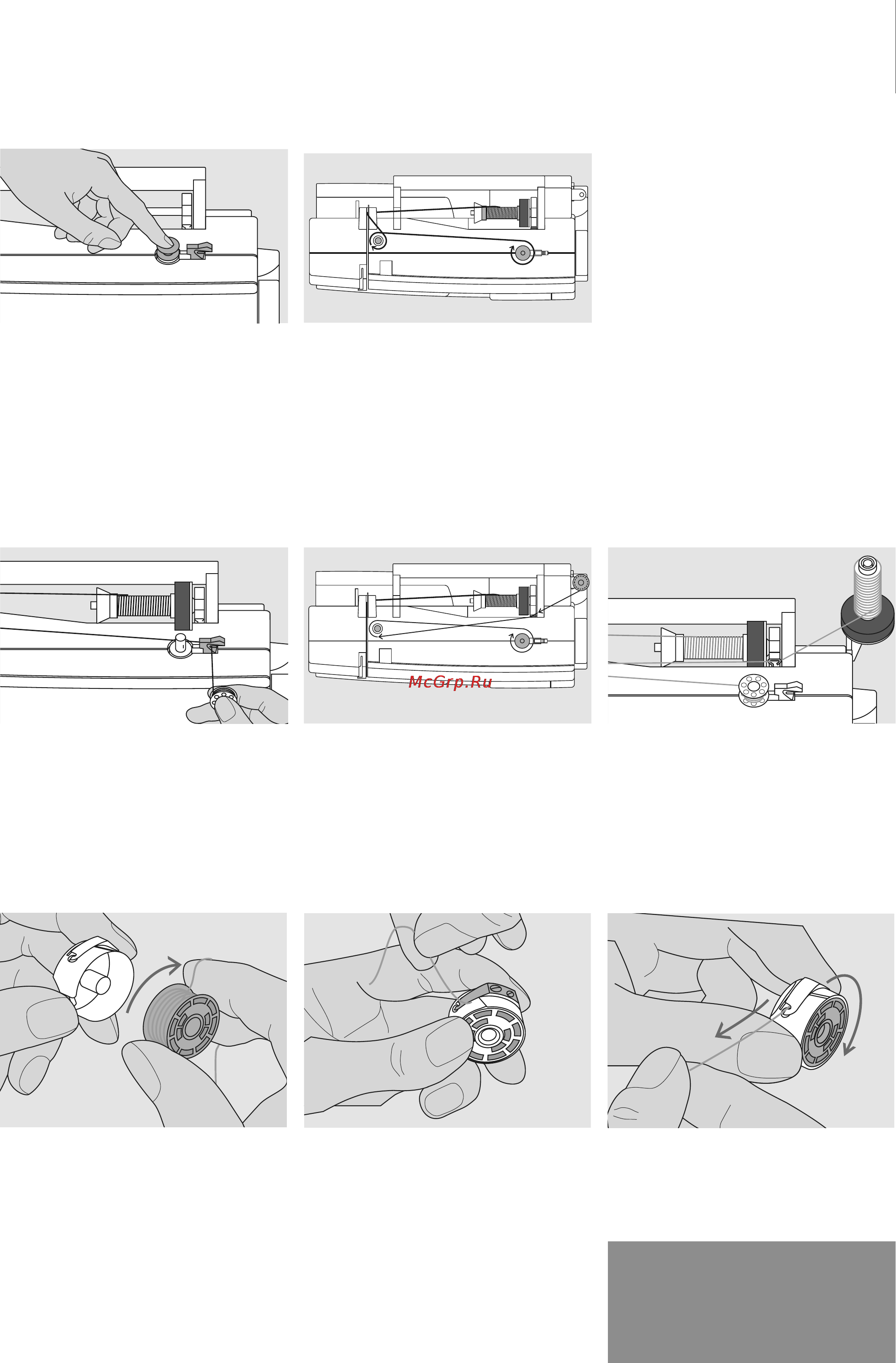 Bernina AURORA 440QE [15/88] Вставка шпульки в колпачок