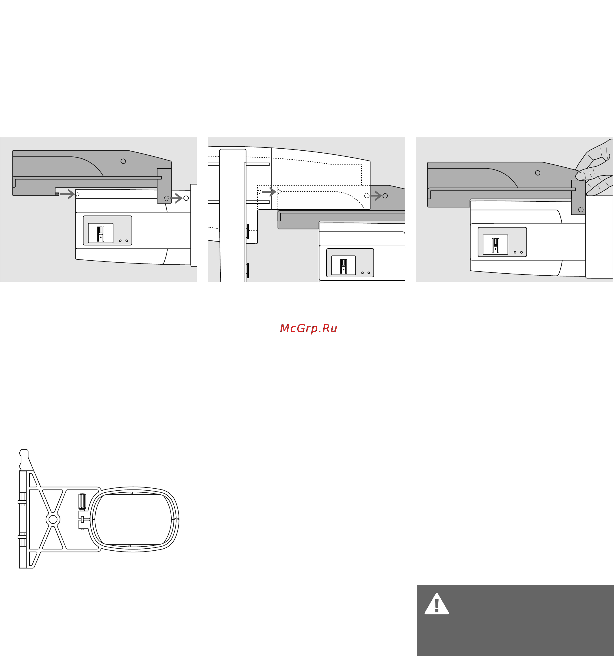 Bernina AURORA 440QE [62/88] Подсоединение адаптера для вышивания на рукавной платформе