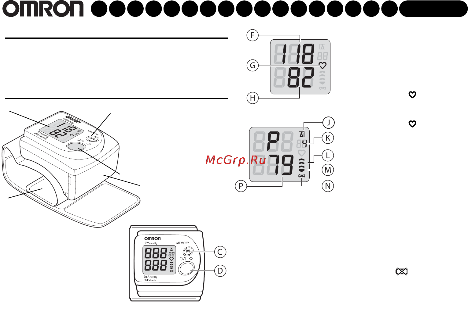 Omron RX-3 (HEM-640-E) Инструкция по эксплуатации онлайн [3/11] 732064