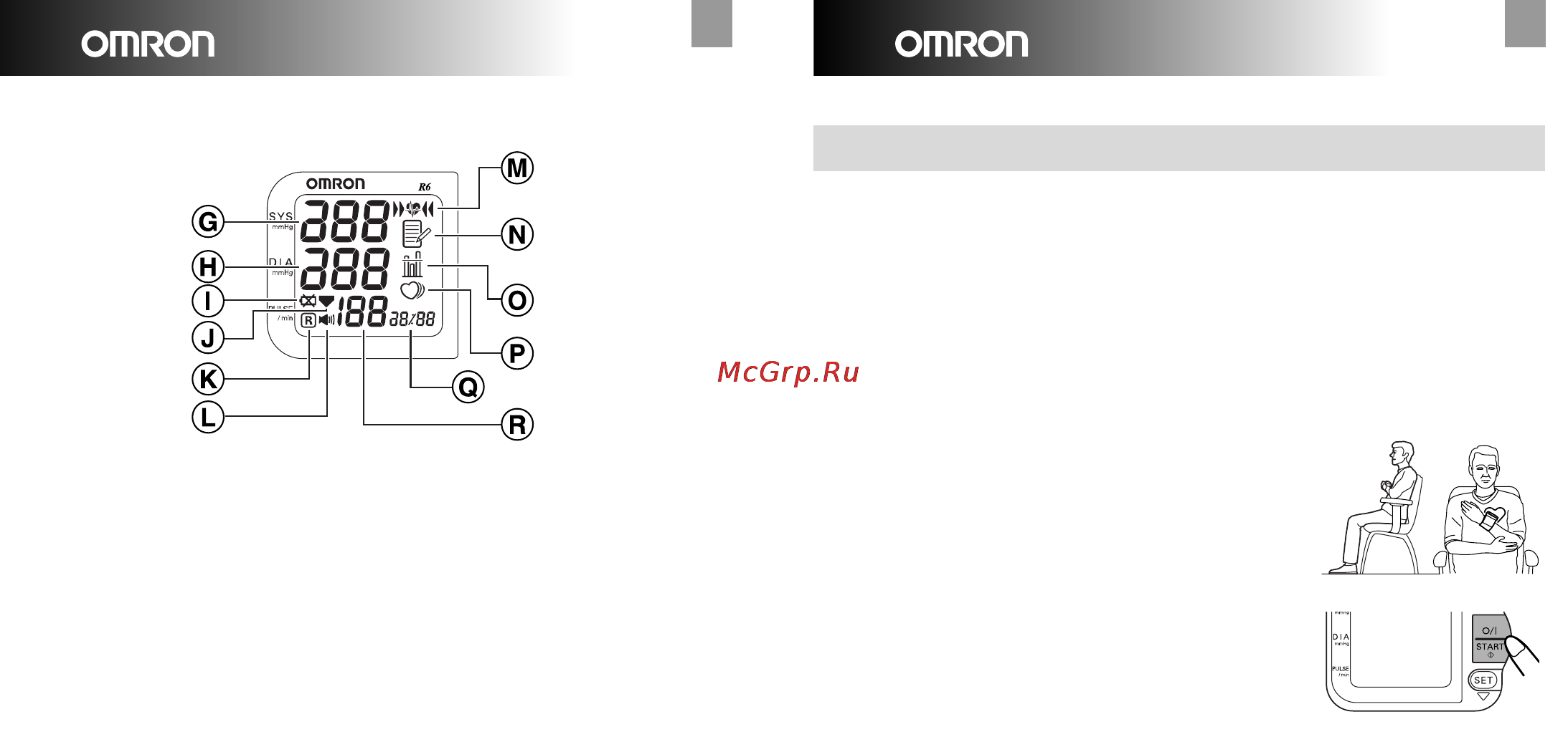 Omron R6 [4/14] Дисплей