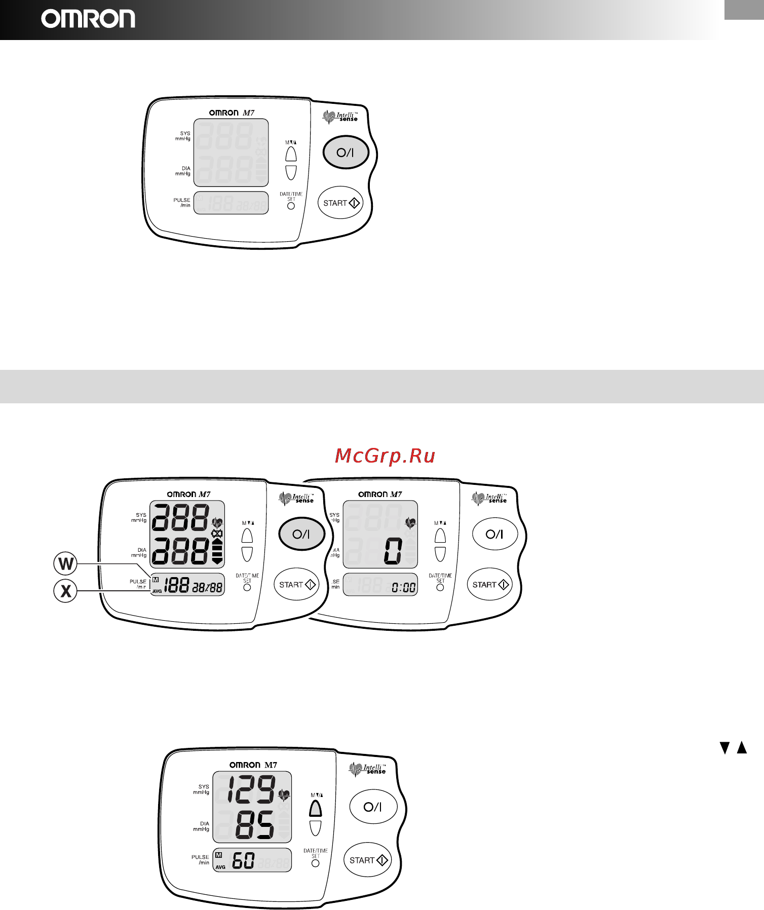 Omron M7 [7/15] Работа с памятью прибора