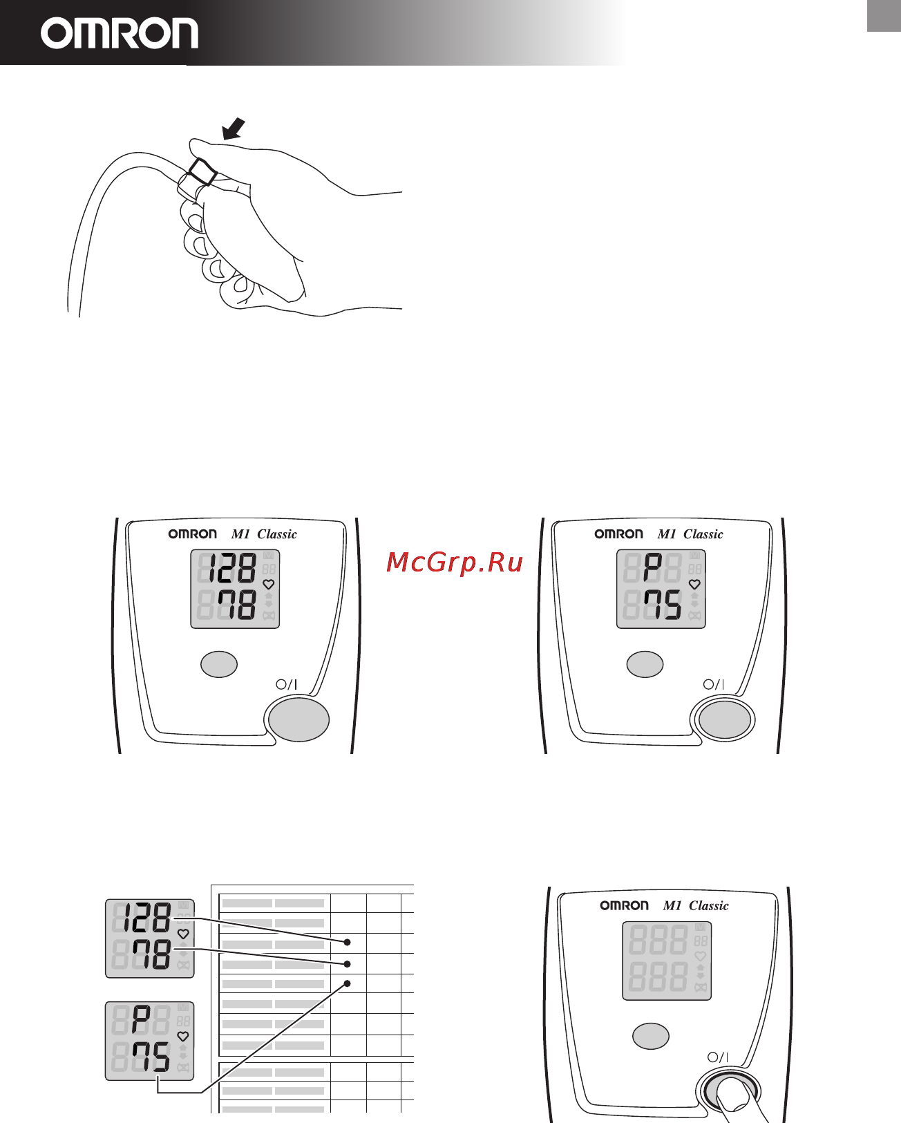 Omron M1 Classic [7/13] Показания дисплея