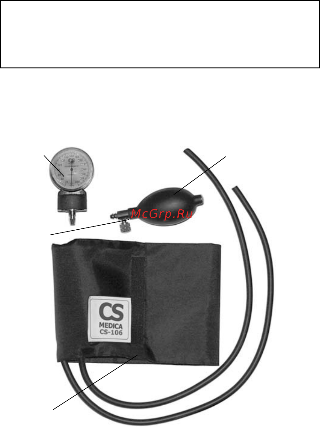 Cs Medica CS-106 без фонендоскопа [5/20] Составные части прибора