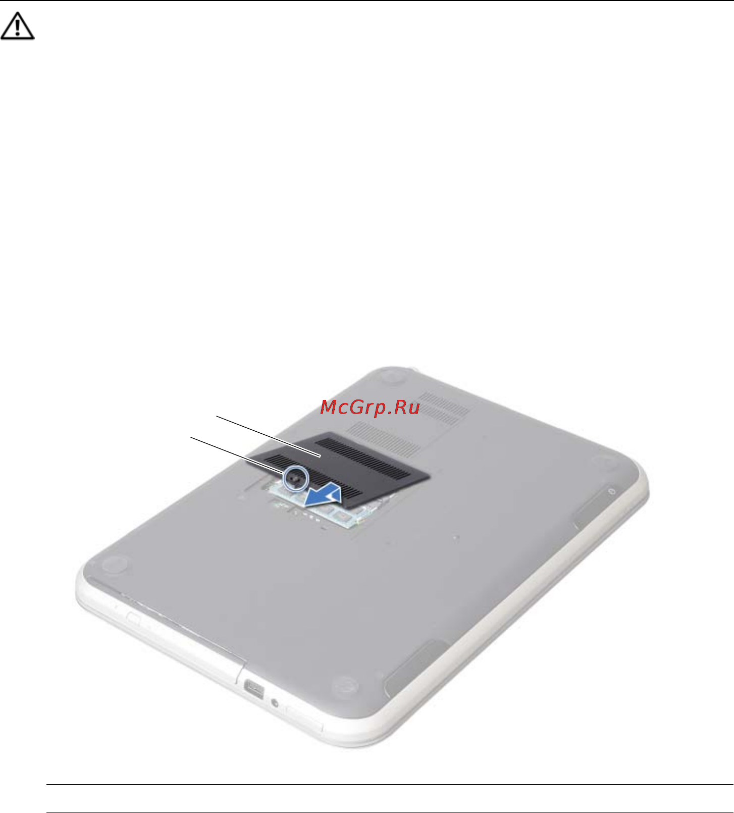 Dell Inspiron 5423 5423-2749 [11/94] Извлечение модуля или модулей памяти