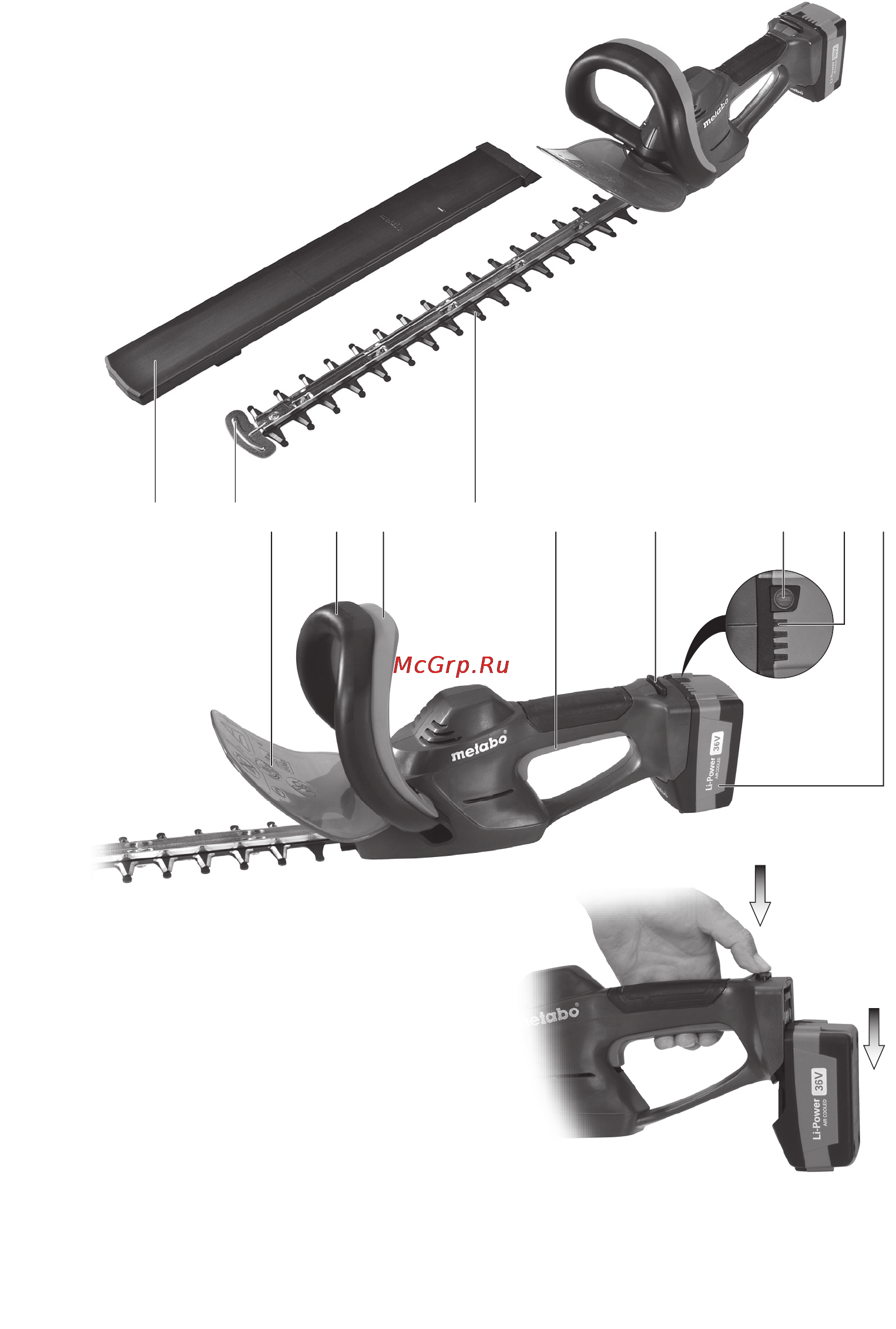 Metabo AHS 36 V Инструкция по эксплуатации онлайн [2/52] 69930