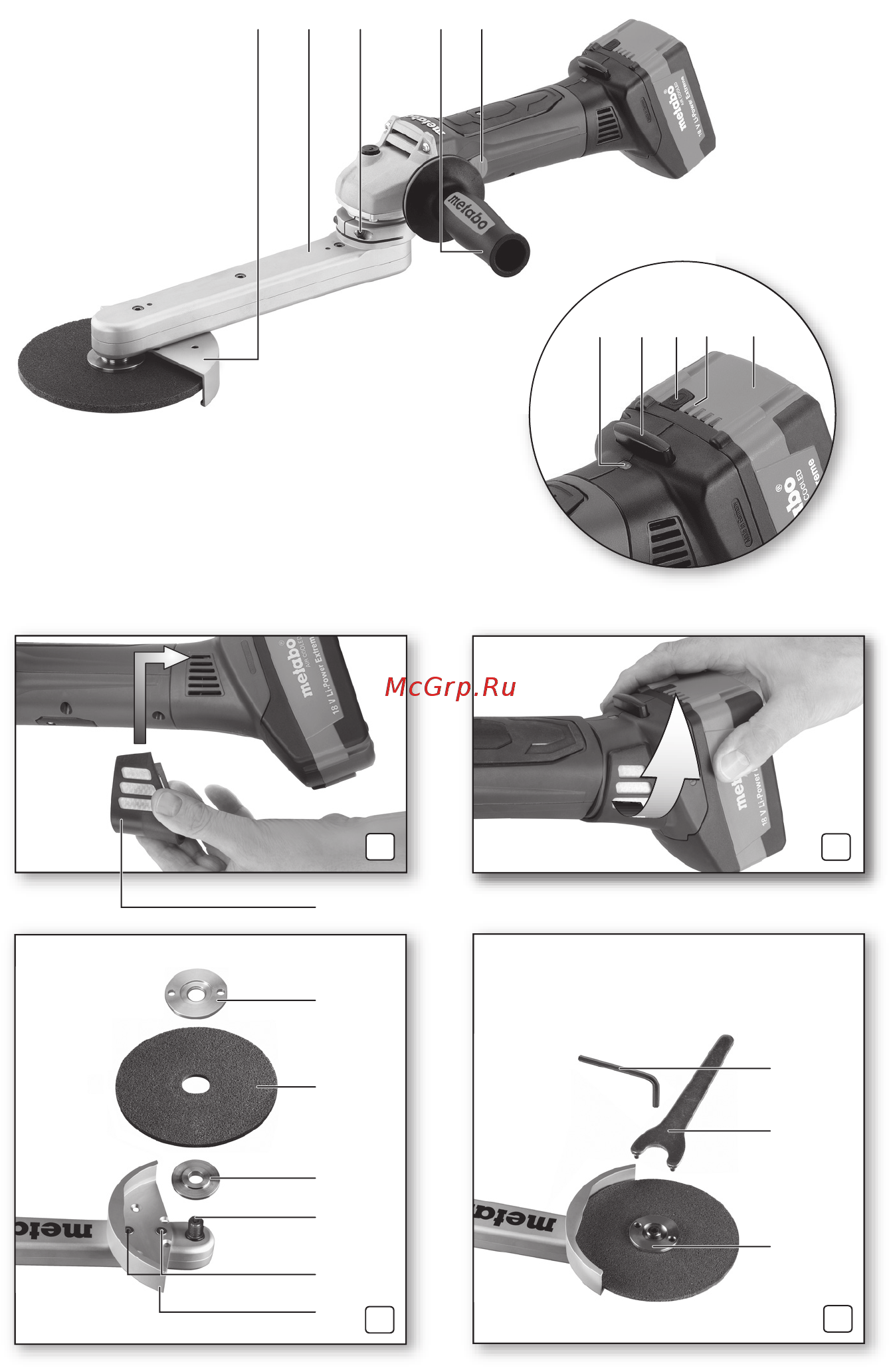 Metabo KNS 18 LTX (600191880) Инструкция по эксплуатации онлайн [3/108] 327158