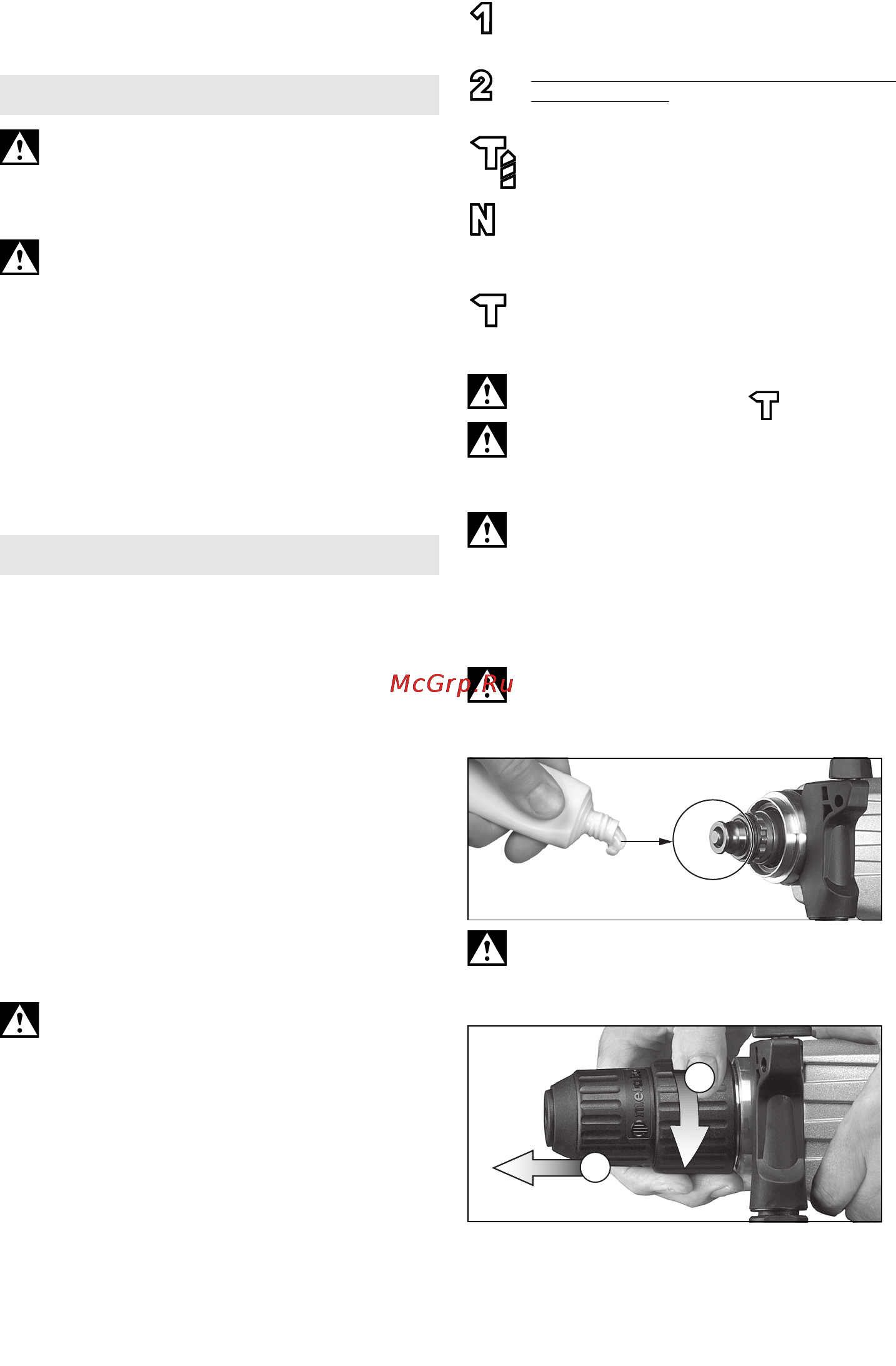Metabo KHE 2851 [48/72] Ibrugtagning