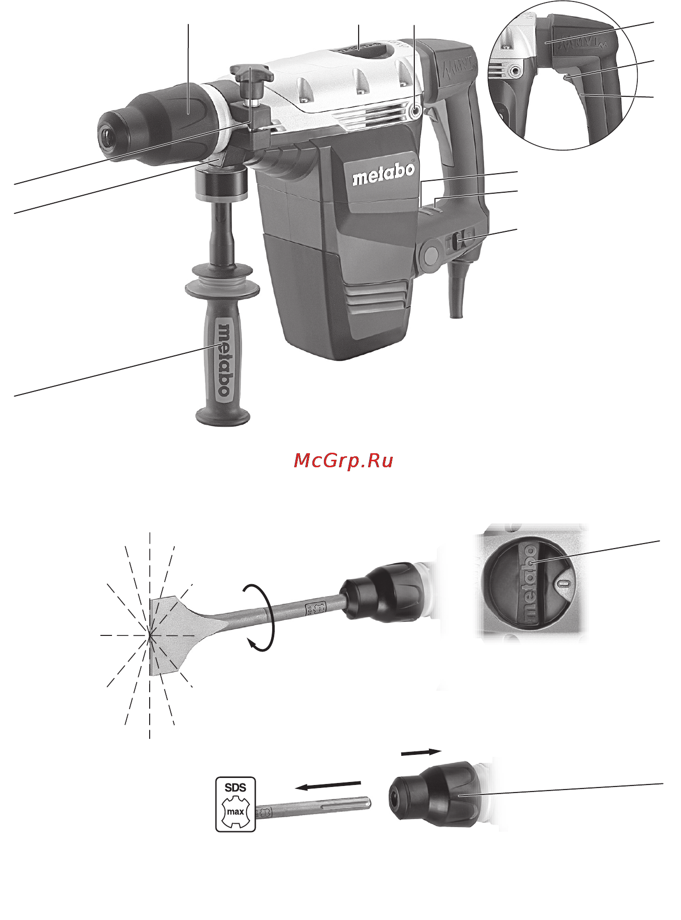 Metabo KHE 76 Инструкция по эксплуатации онлайн [3/80] 70021