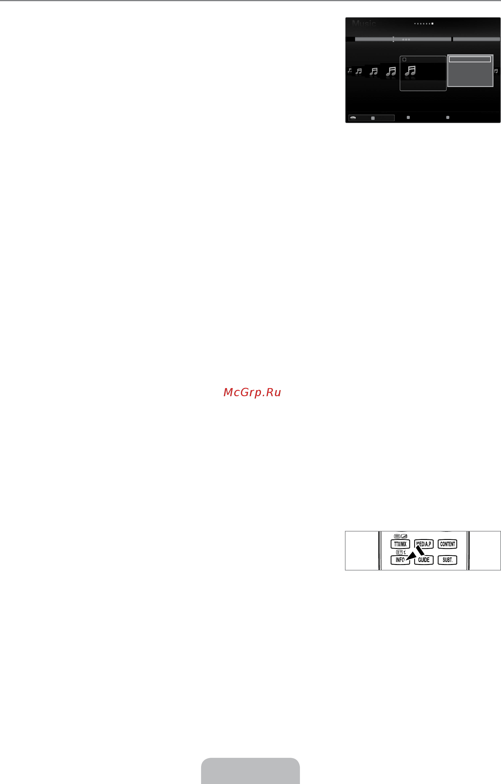 Samsung UE-32 B7000 WW [47/170] Music list option menu