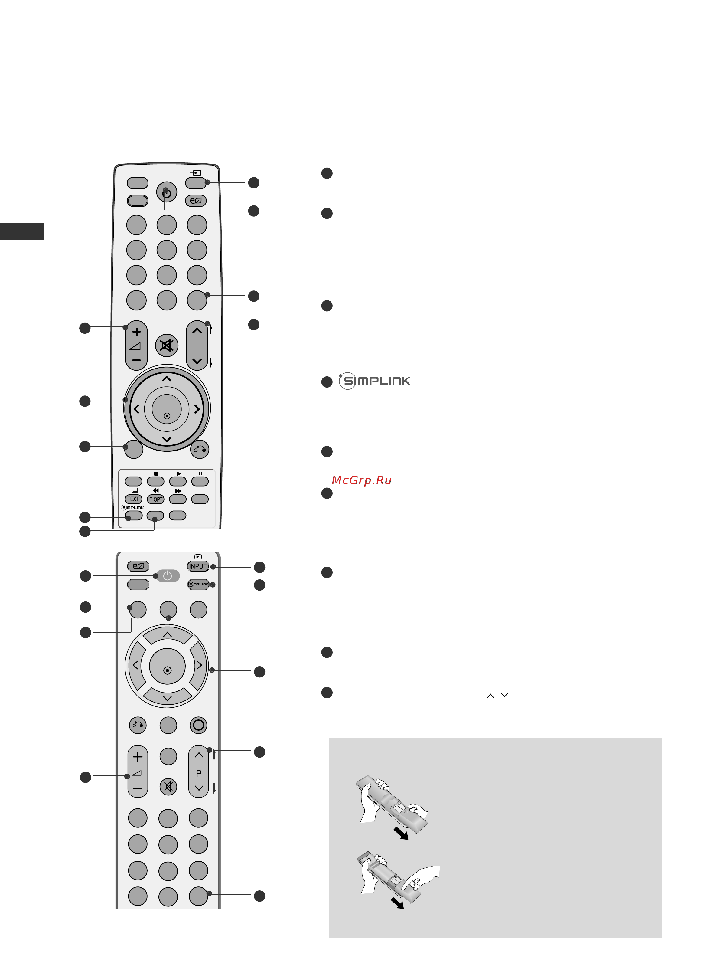 LG 50PQ2 [10/16] Установка батарей