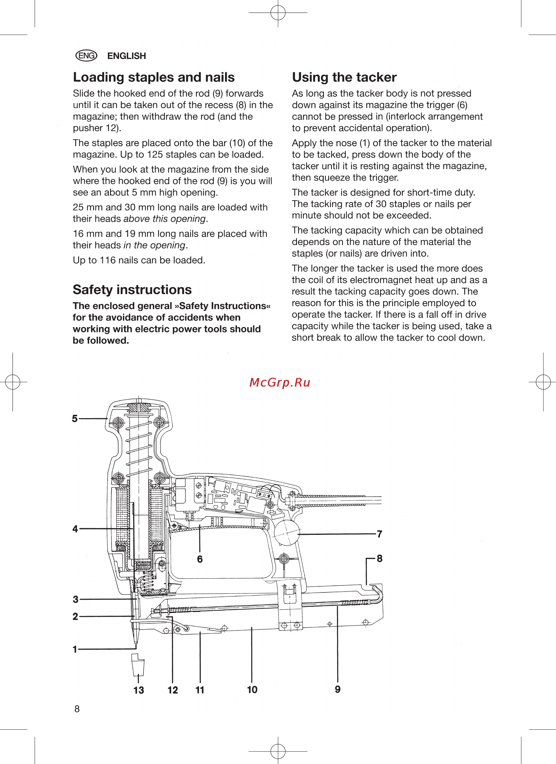 Metabo Ta E 3030 Инструкция по эксплуатации онлайн [8/32] 70163