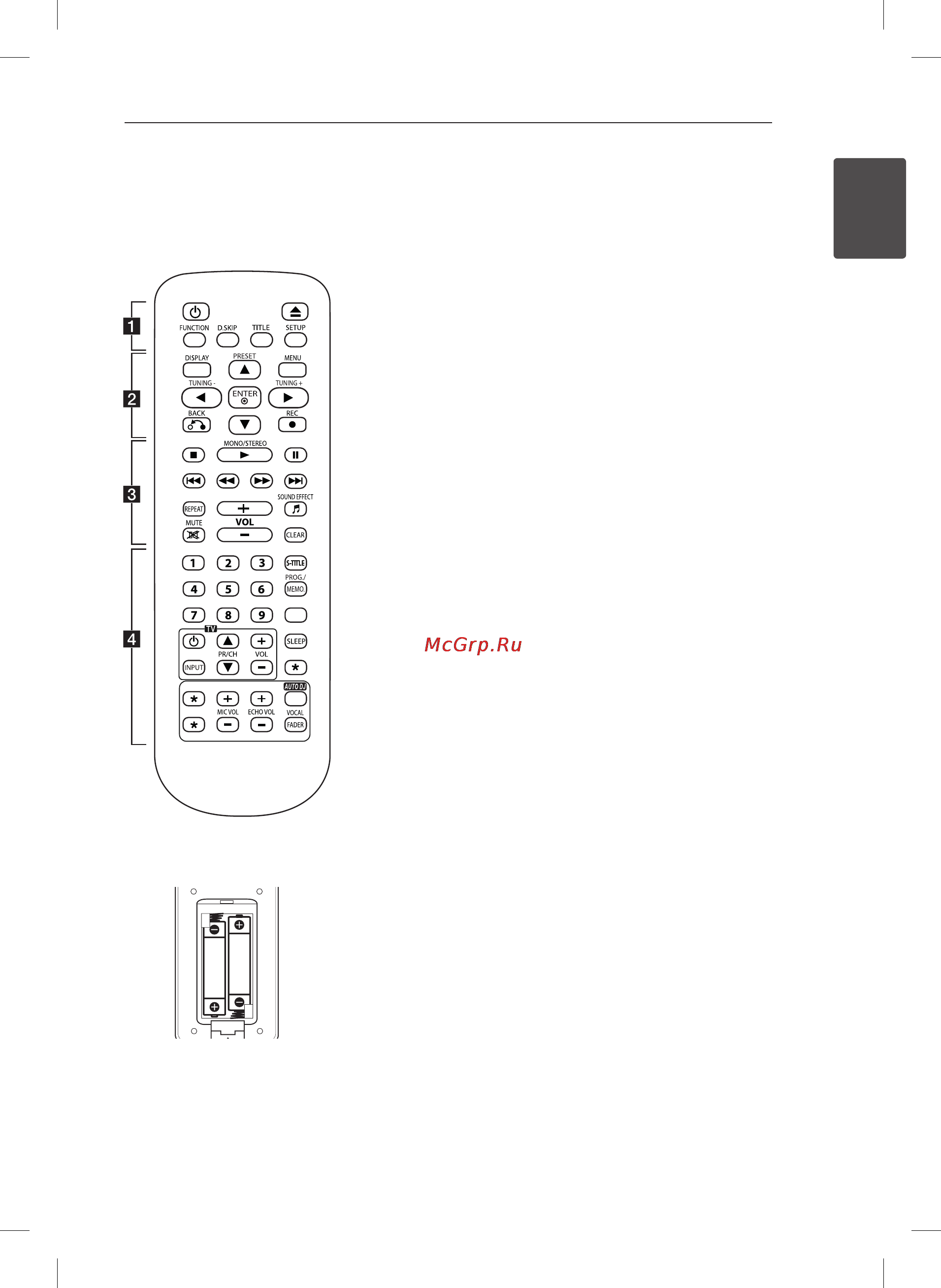 LG DM5320Jck [9/38] Пульт станционного управления