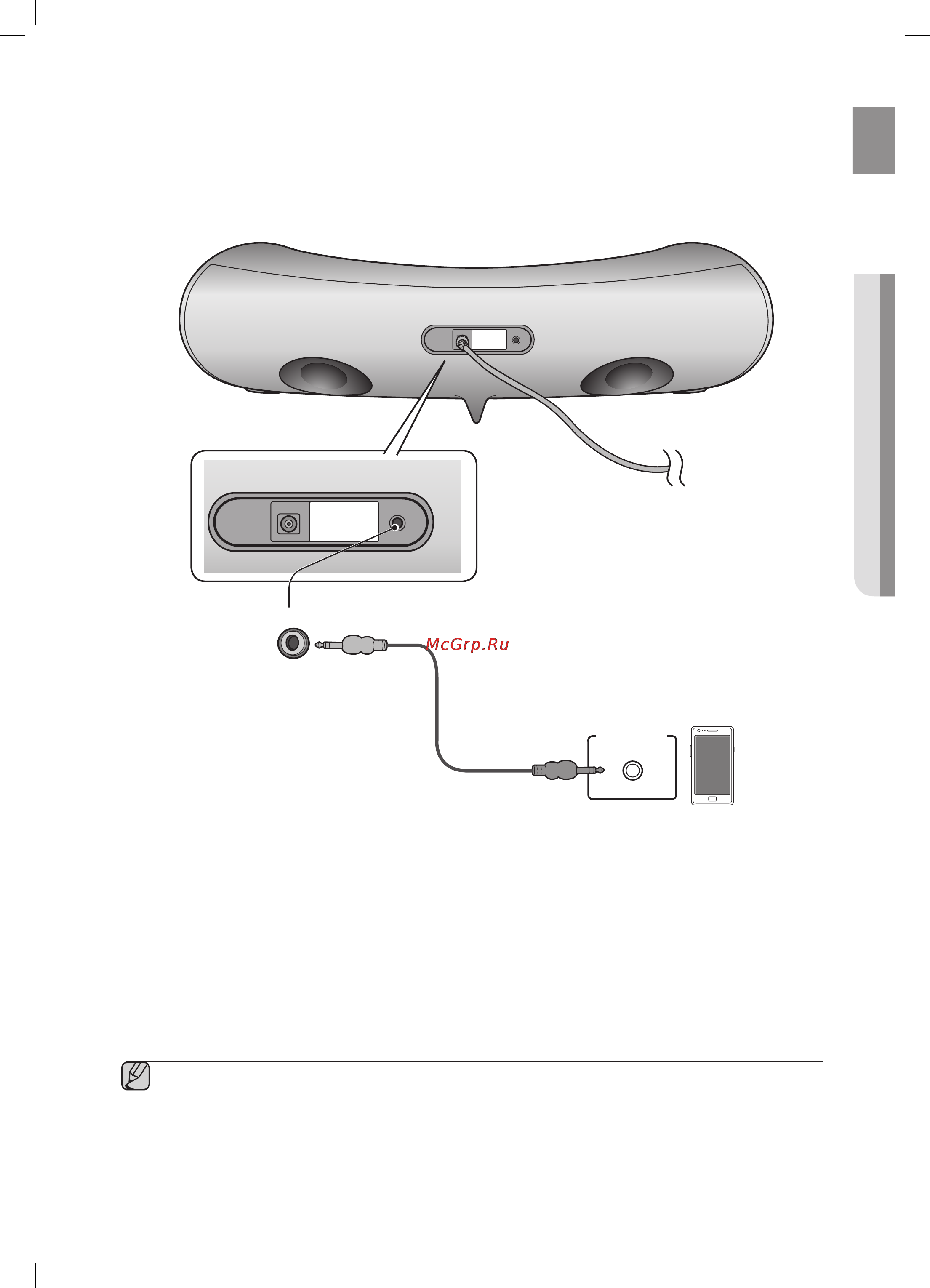 Samsung DA-E550 [13/22] Подключение аудиоустройства через разъем aux in