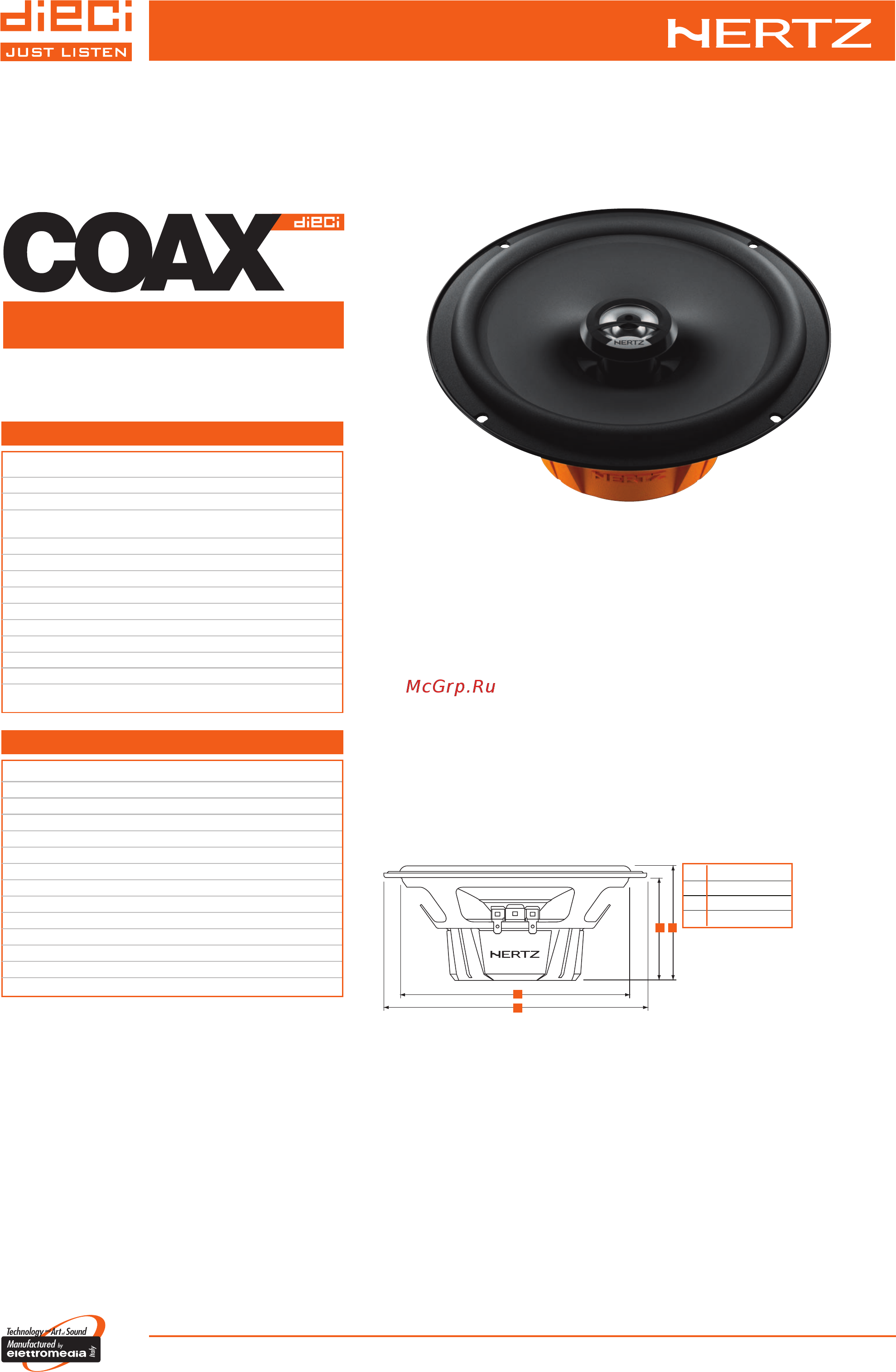 Hertz DCX 165.3 [11/11] Frequency response hz 60 21k