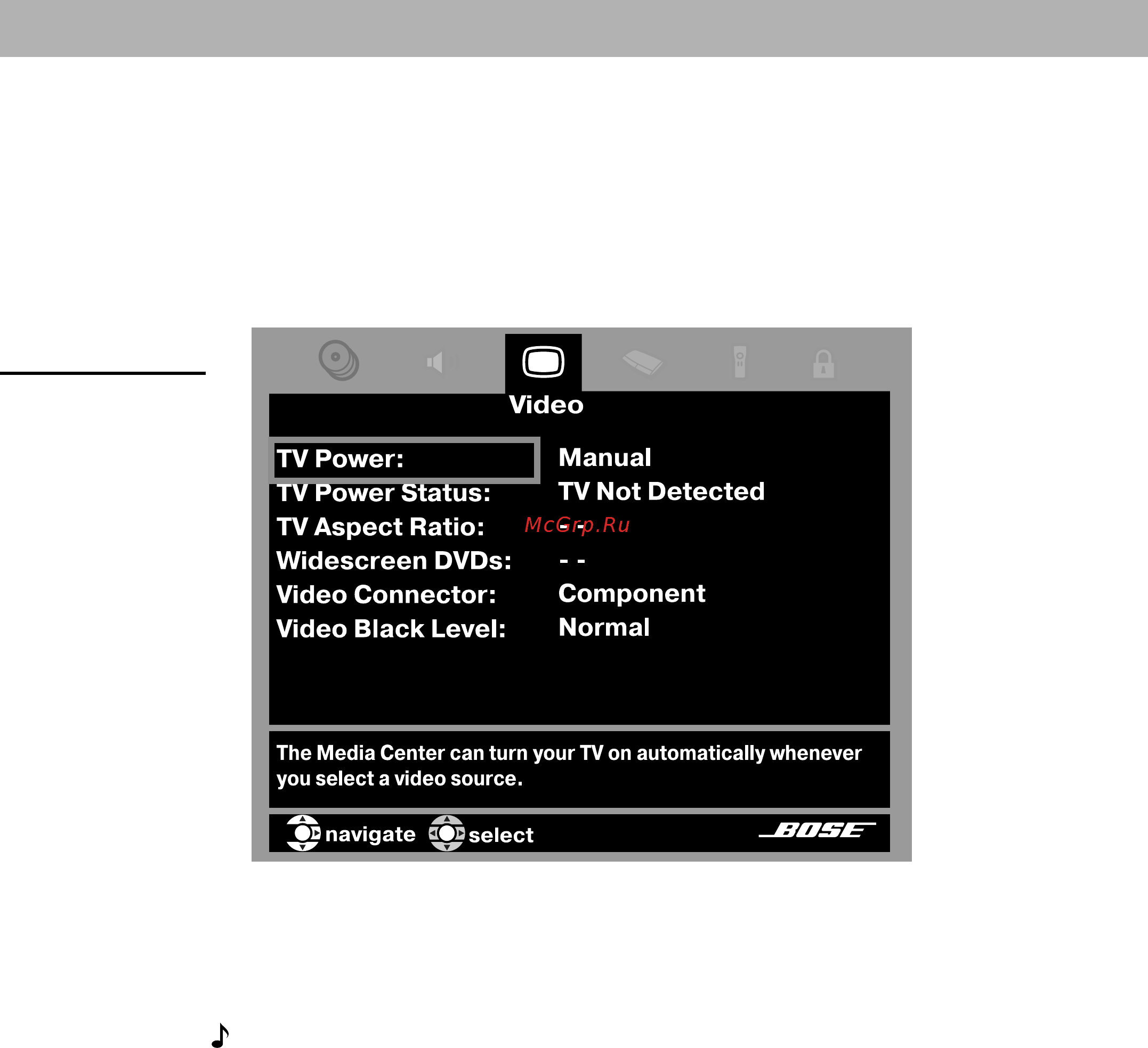 Bose Lifestyle 48-IV Black [30/58] I tv power manual