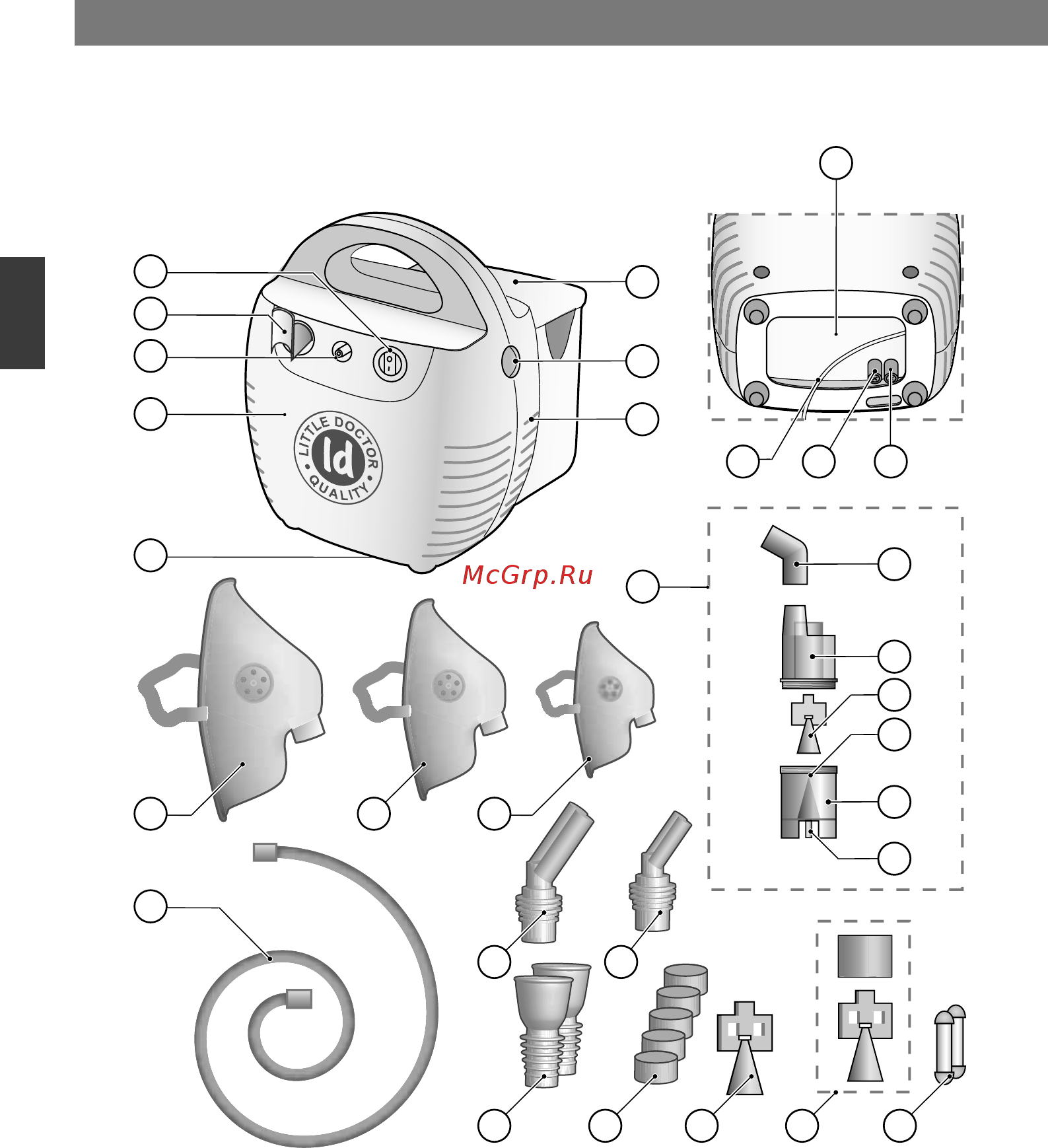 Little Doctor LD-211C [14/40] Основні частини приладу