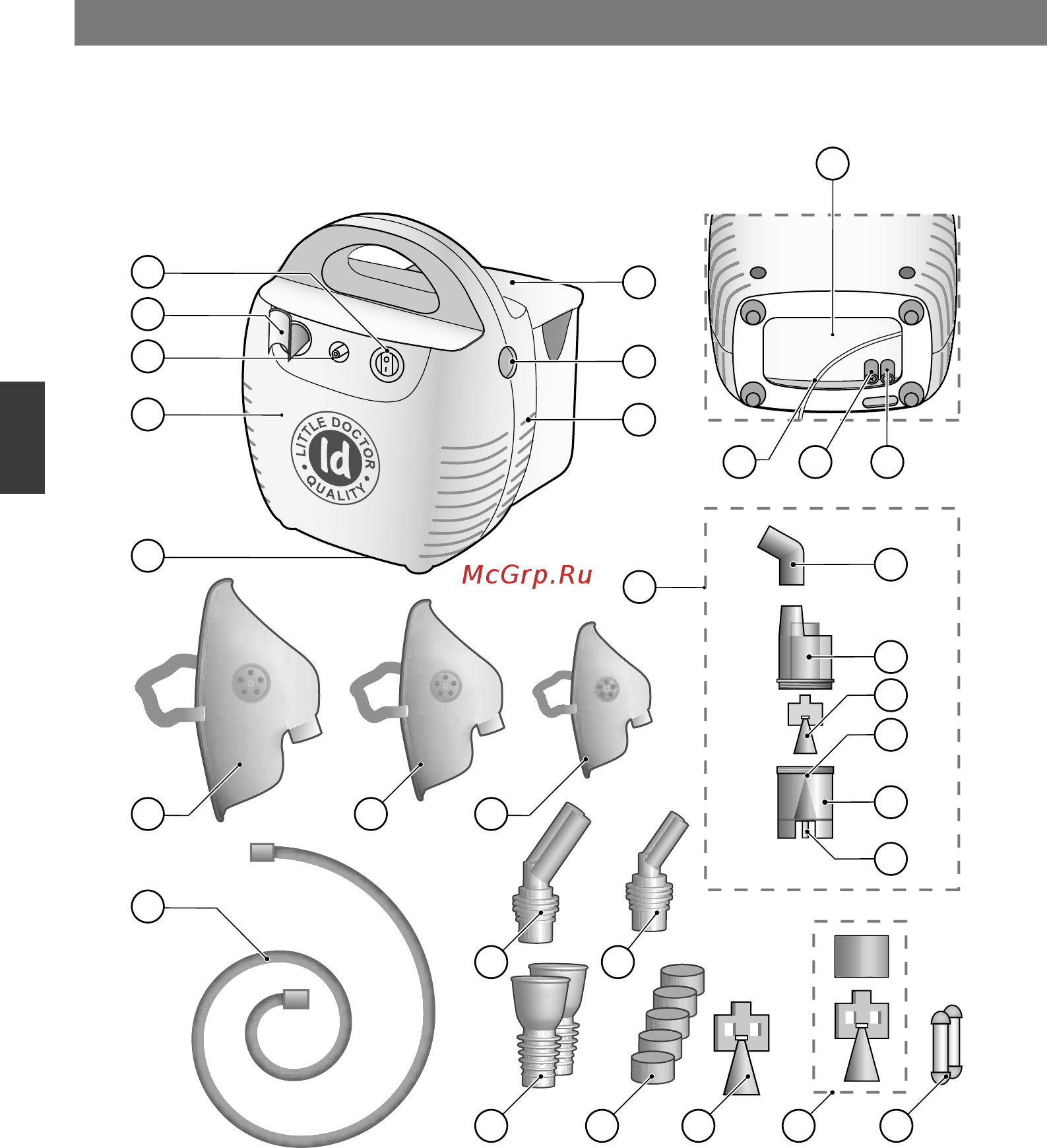 Little Doctor LD-211C [26/40] Аспаптың негізгі бөліктері