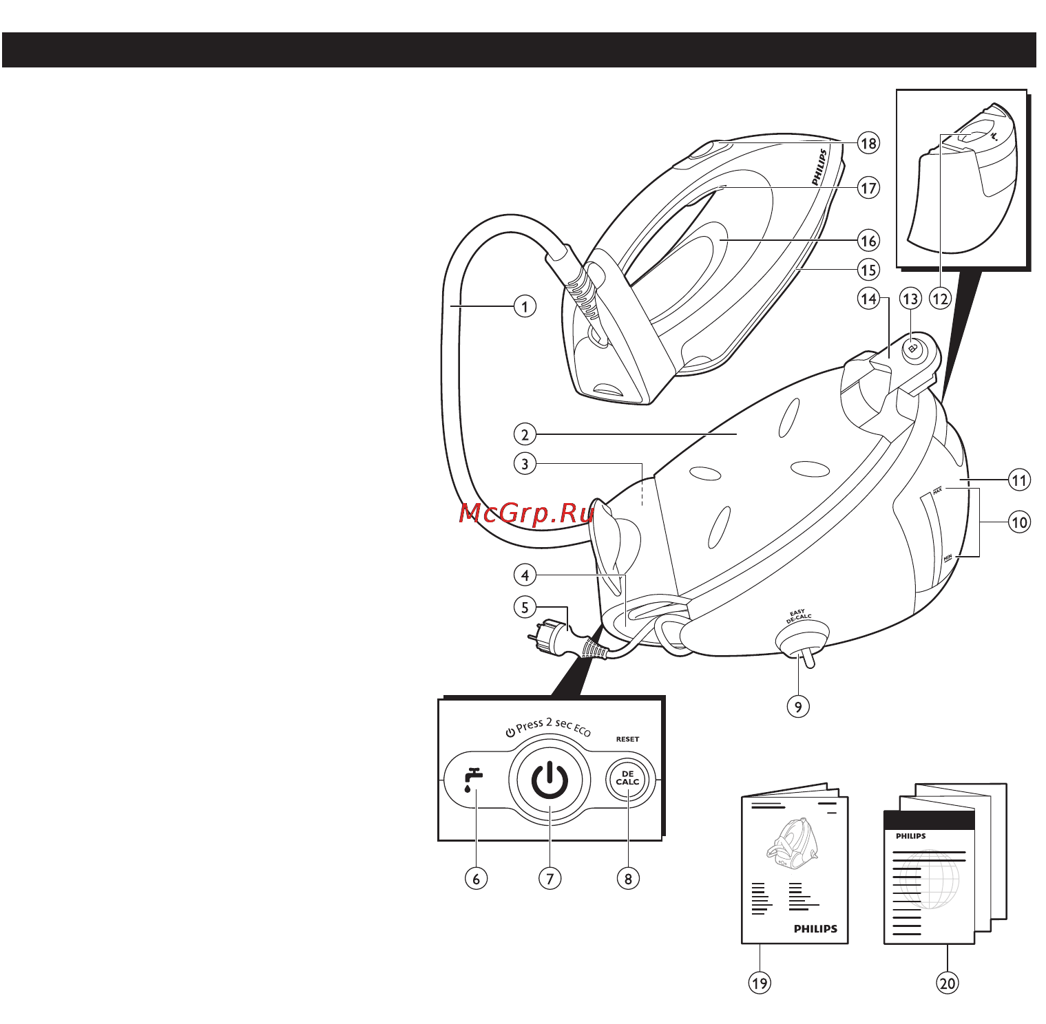 Philips GC9520 Инструкция по эксплуатации онлайн [189/296] 70307